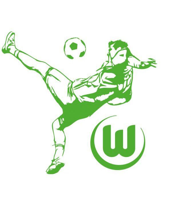 Wall-Art Wandtattoo VfL Wolfsburg - Fußballspieler (1 St) | Wandtattoos