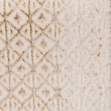 Teppich Hochwertiger Designer Teppich, glänzend, in gold-weiß, Carpetia, rechteckig, Höhe: 5 mm