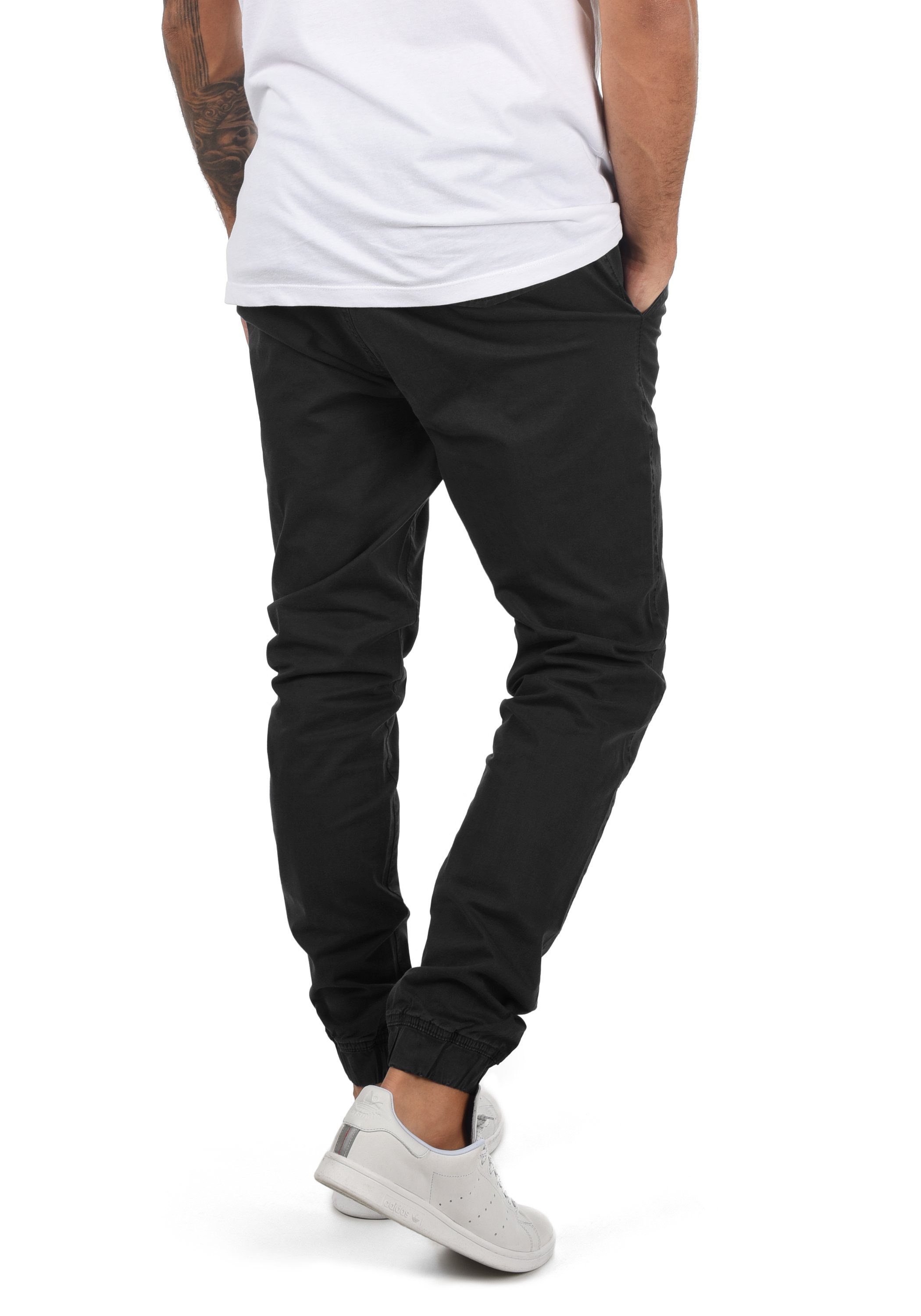 Chino-Stil lange Chinohose Black SDThereon im Hose (9000) !Solid