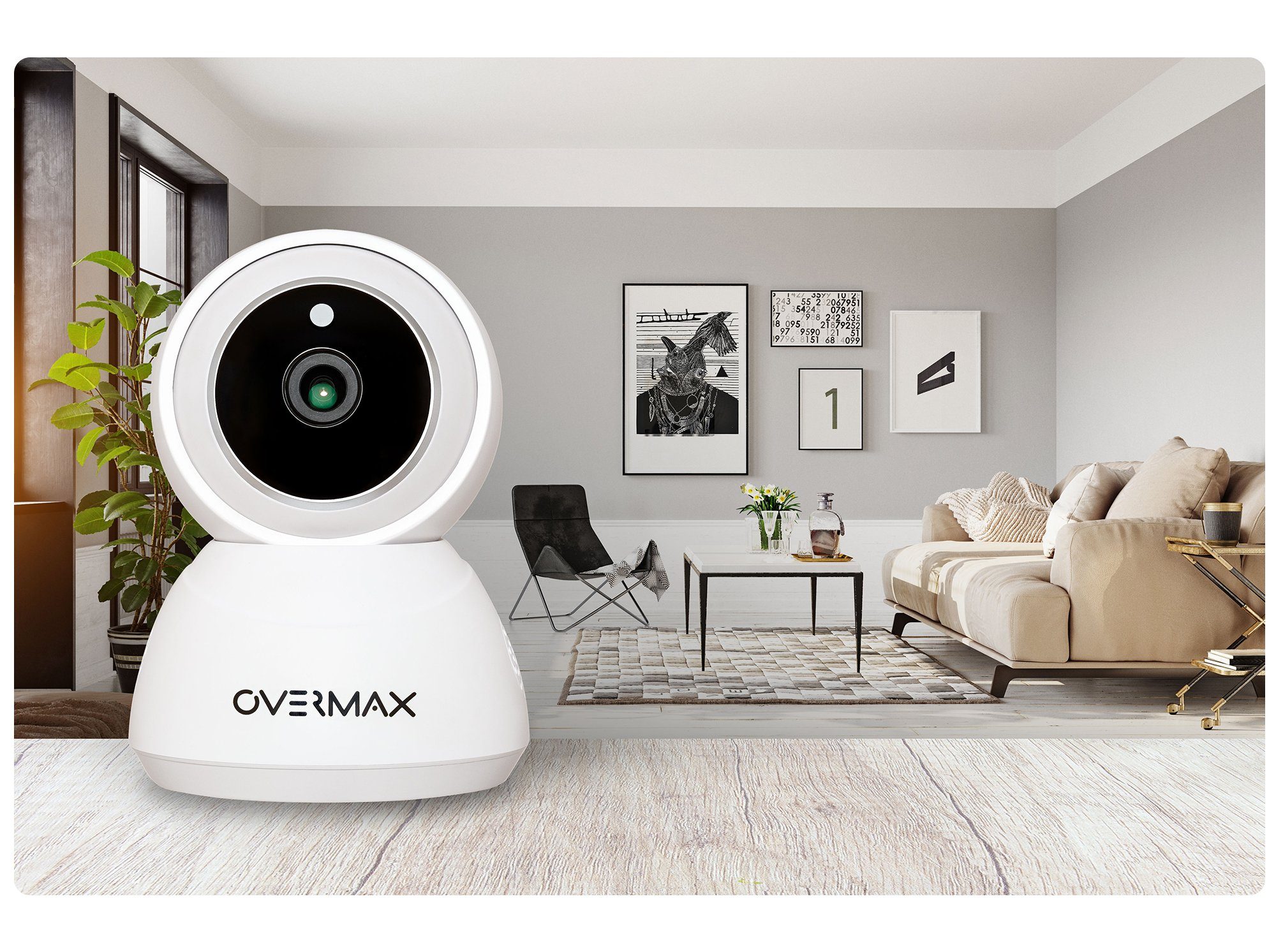 Overmax WIFI Nachtmodus HD Micro+Sound) (16 Full Alexa Google (Wi-Fi), CAMSPOT WLAN + Stifte, IP-Überwachungskamera inkl. MP, 3.7