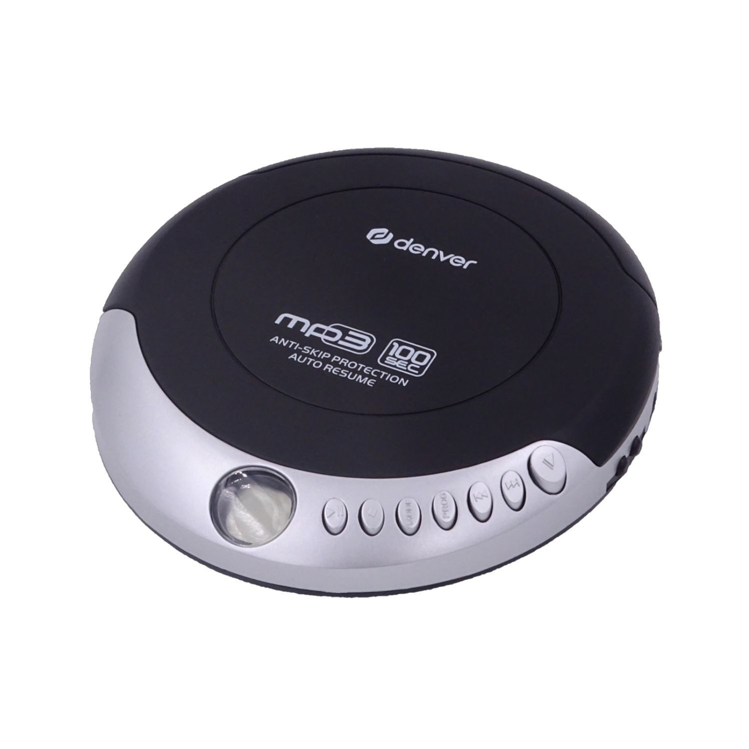 Denver Tragbarer CD-/MP3-Player mit Anti-Schock & Bass Boost CD-Player (CD-Player, Stereo-Kopfhörer, Hörbuchfunktion, Bass Boost, XBass)