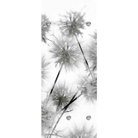 queence Garderobenleiste Blüte, mit 6 Haken, 50 x 120 cm