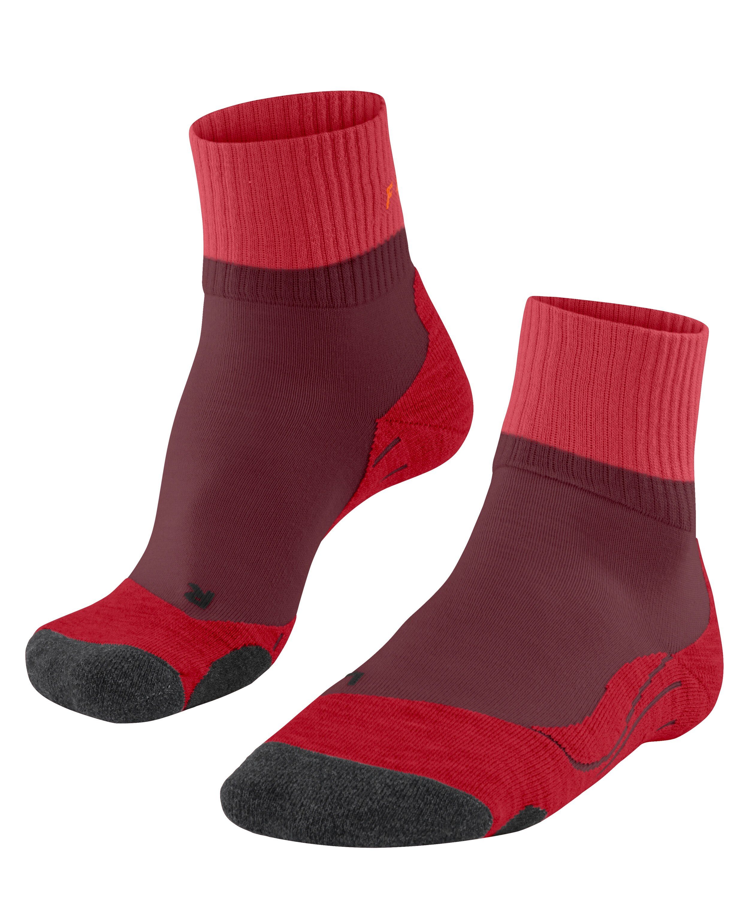 FALKE Wandersocken TK2 Explore Short (1-Paar) Hoher Komfort im Mittelgebirge merlot (8117)