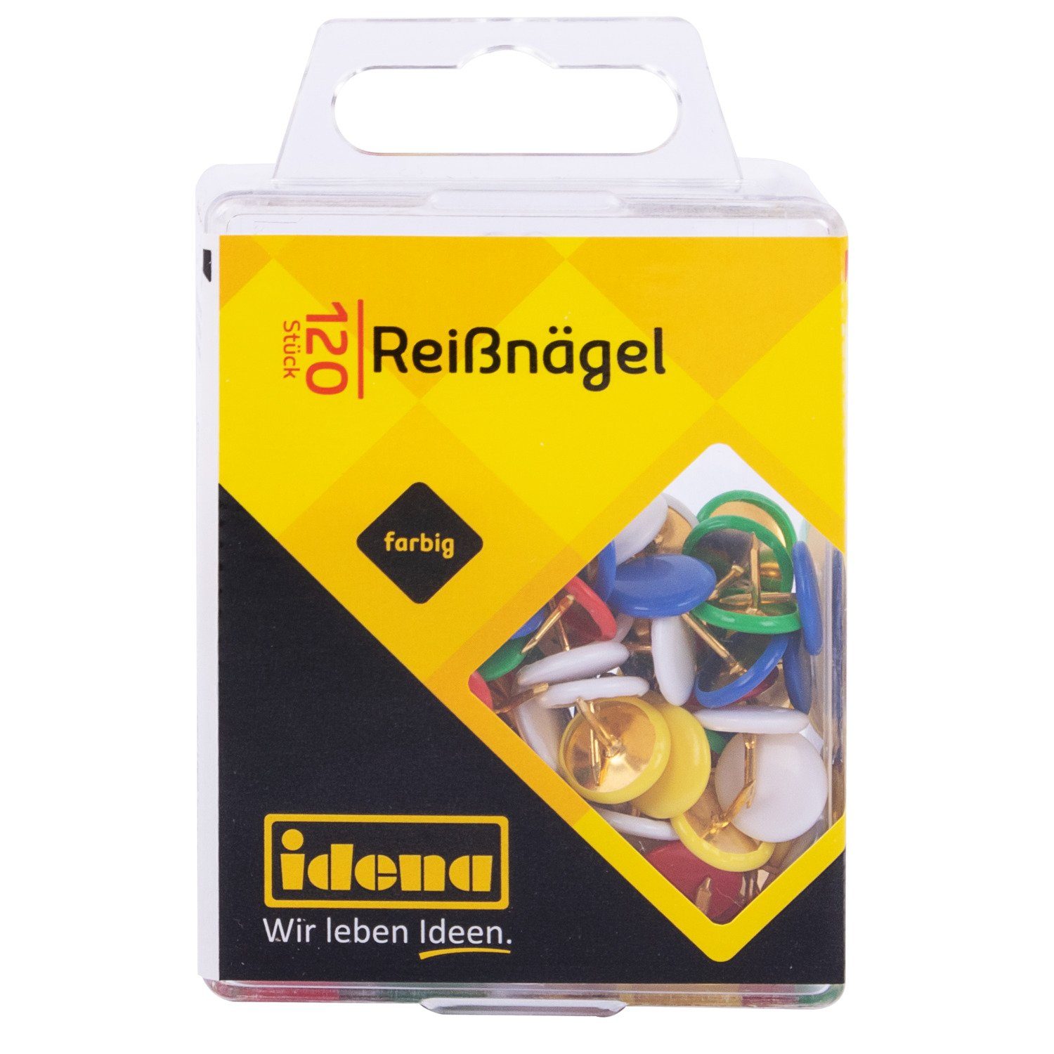 Idena Stecknadeln Idena 334024 - Reißnägel, 120 Stück, farbig sortiert – Bild 3 von 5