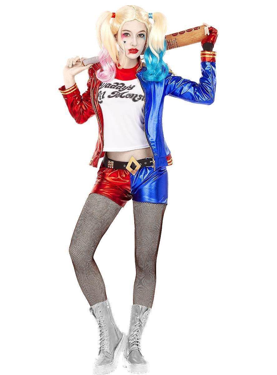Funidelia Kostüm Suicide Squad – Harley Quinn Kostüm, Das ikonische Outfit von Harley Quinn aus dem ersten Suicide Squad-Fil