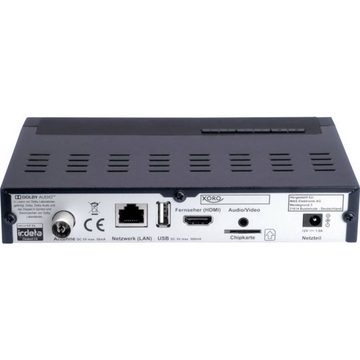 Xoro DVB-T2 Receiver DVB-T2 Receiver (Deutscher DVB-T2 Standard (H.265), Aufnahmefunktion, Twin Tuner)