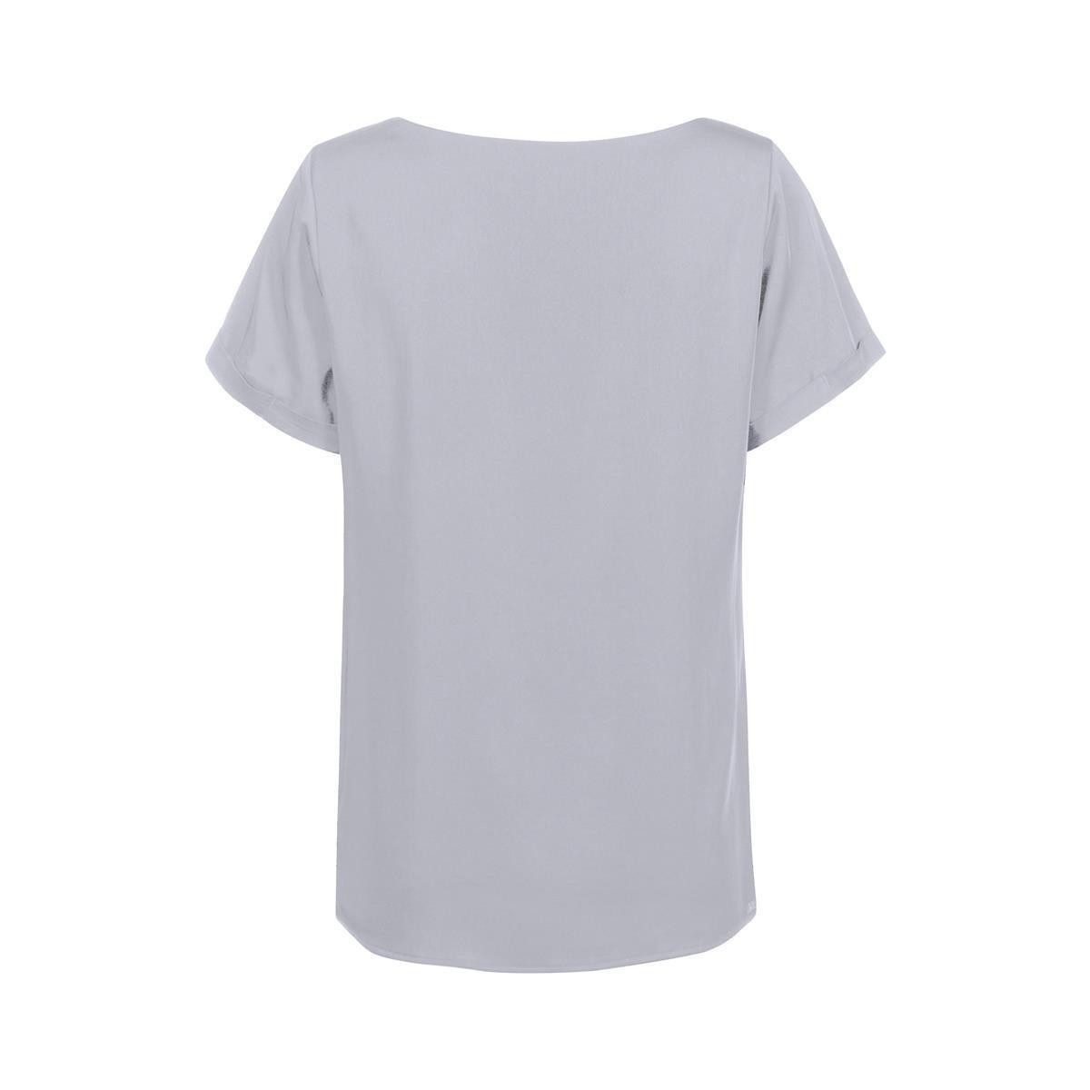 GREIFF Kurzarmbluse Greiff CHIFFON Damen Bluse Kurzarm Rundhals Regular Sil günstig online kaufen