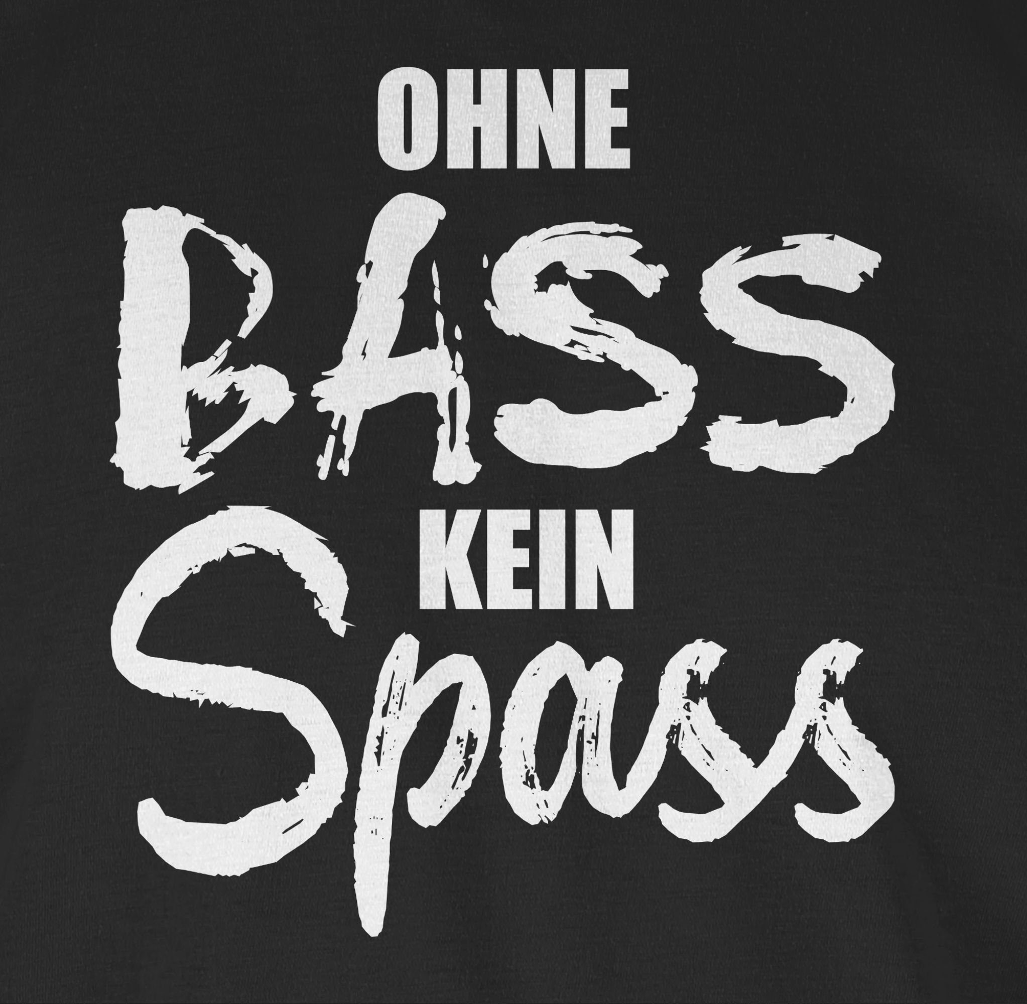 Shirtracer Festival T-Shirt kein weiß Spass Zubehör Bass 1 Schwarz - Ohne