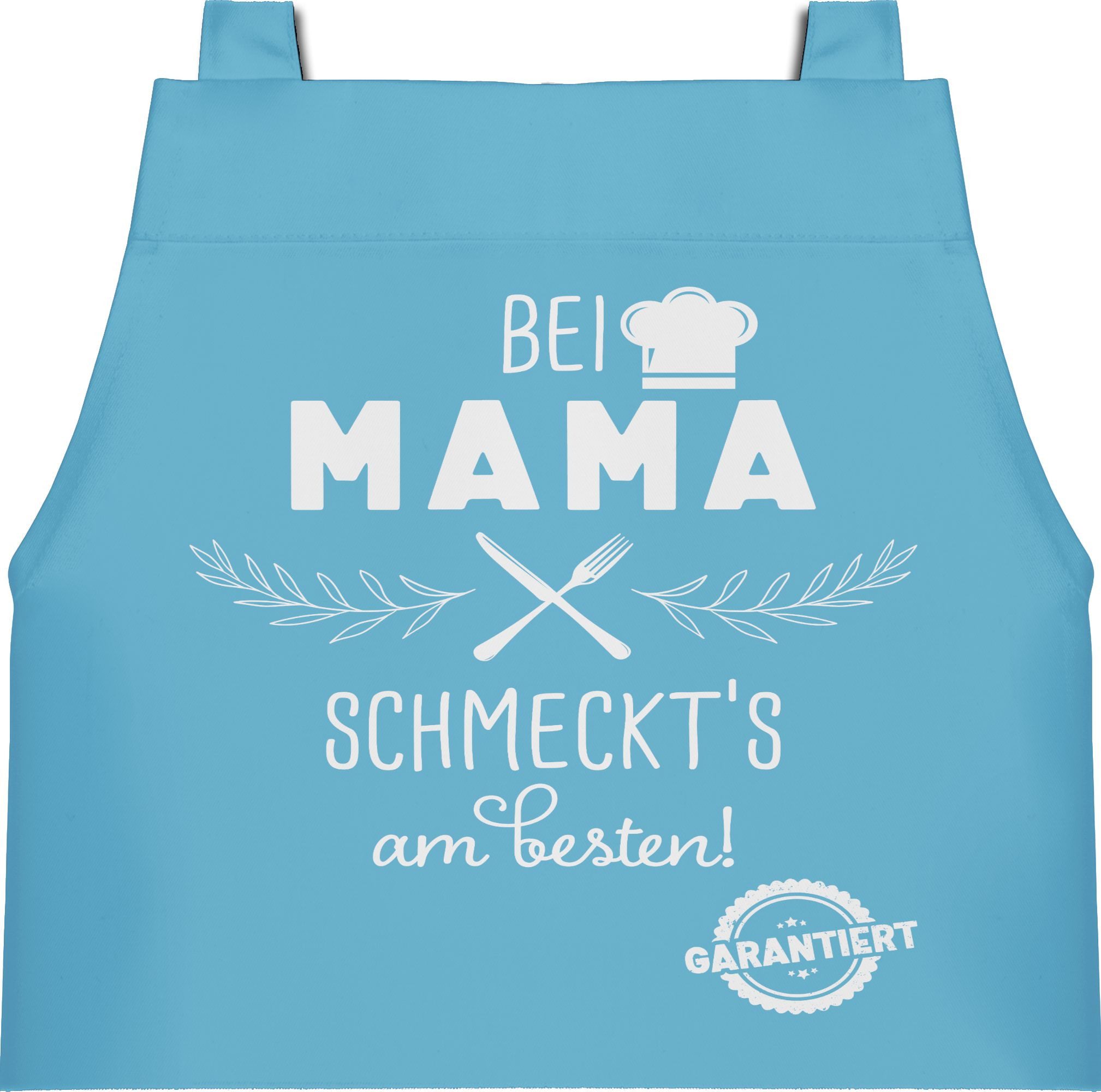 Shirtracer Kochschürze Küchenschürze bei Mama schmeckts günstig online kaufen