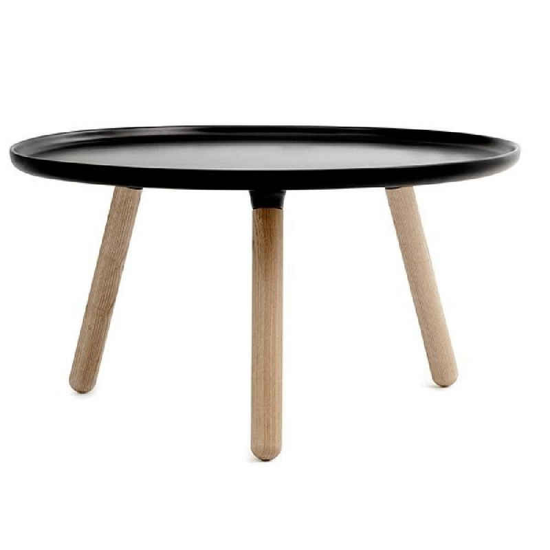 Normann Copenhagen Beistelltisch Couchtisch Tablo Rund Schwarz/Natur (Groß)