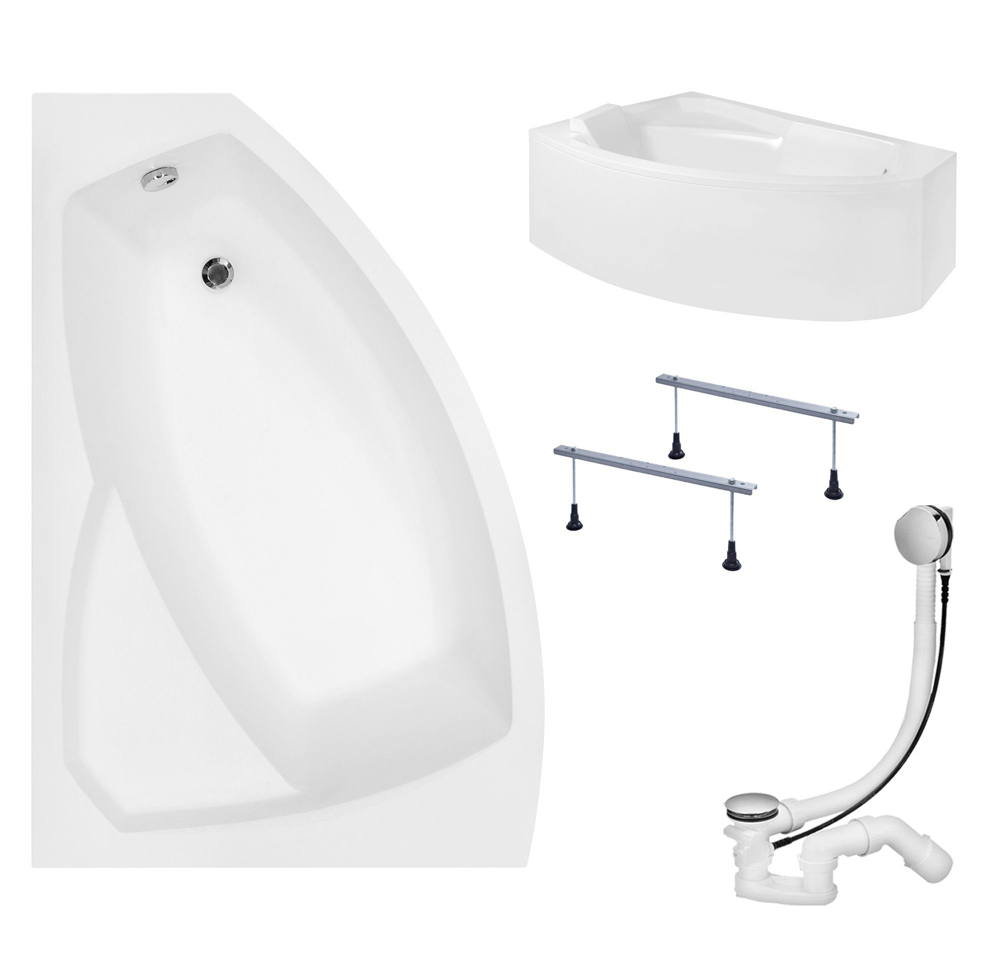 KOLMAN Badewanne Eckbadewanne Rima 140x90, (Links/Rechts), günstig online kaufen