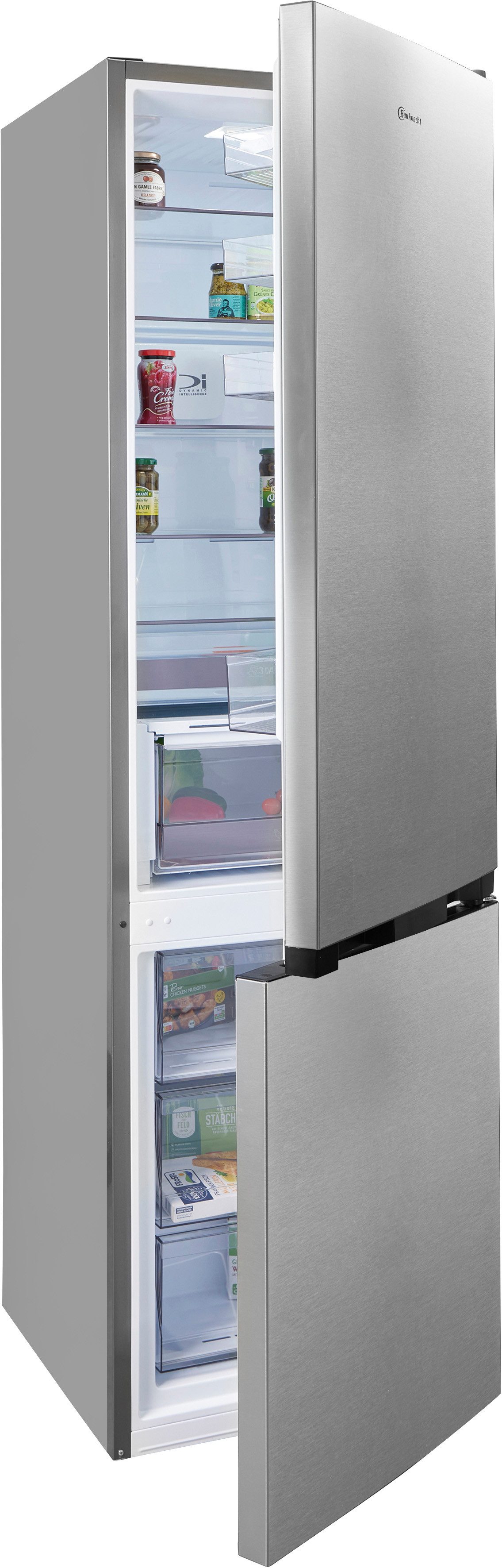 BAUKNECHT Kühl-/Gefrierkombination BKGN 203C IN, 203,5 cm hoch, 59,5 cm breit, Extra viel Stauraum - 415 L Fassungsvermögen