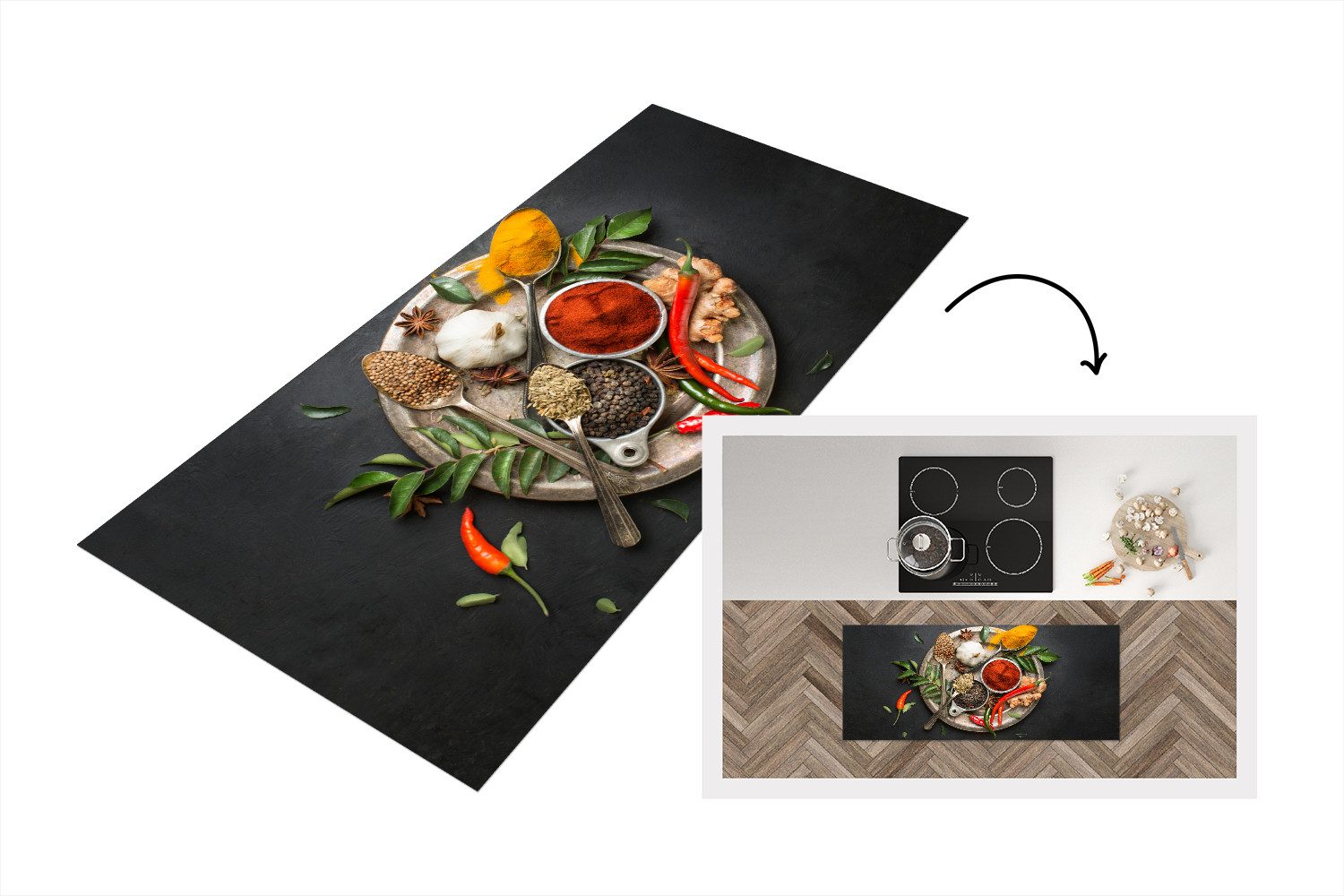 MuchoWow Küchenläufer Gewürze - Teller - günstig online kaufen