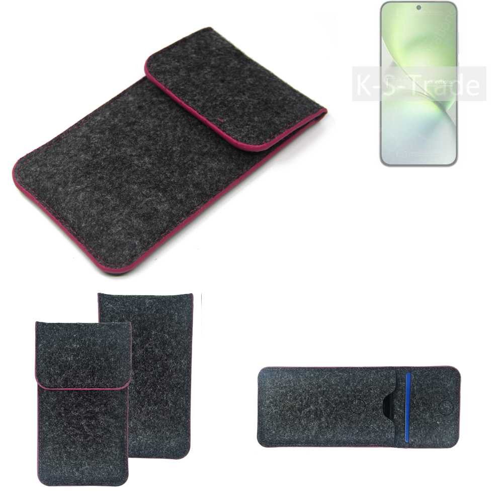 K-S-Trade Handyhülle für Vivo X200 Pro mini, Handy Schutz Hülle Schutzhülle Handyhülle Filztasche Pouch
