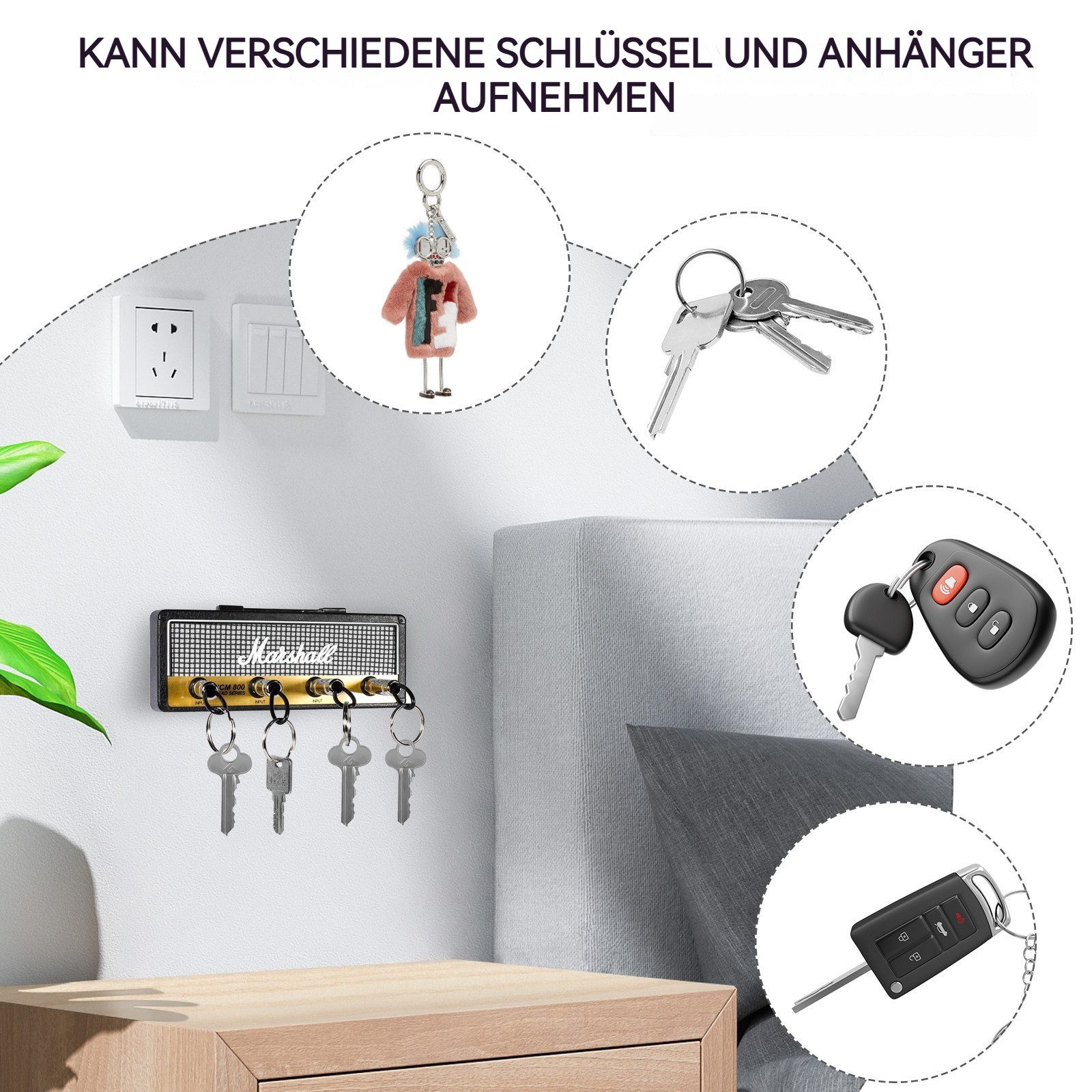 BlingBin Schlüsselbrett Schlüsselhalter Wandmontage JCM800 Gitarre günstig online kaufen