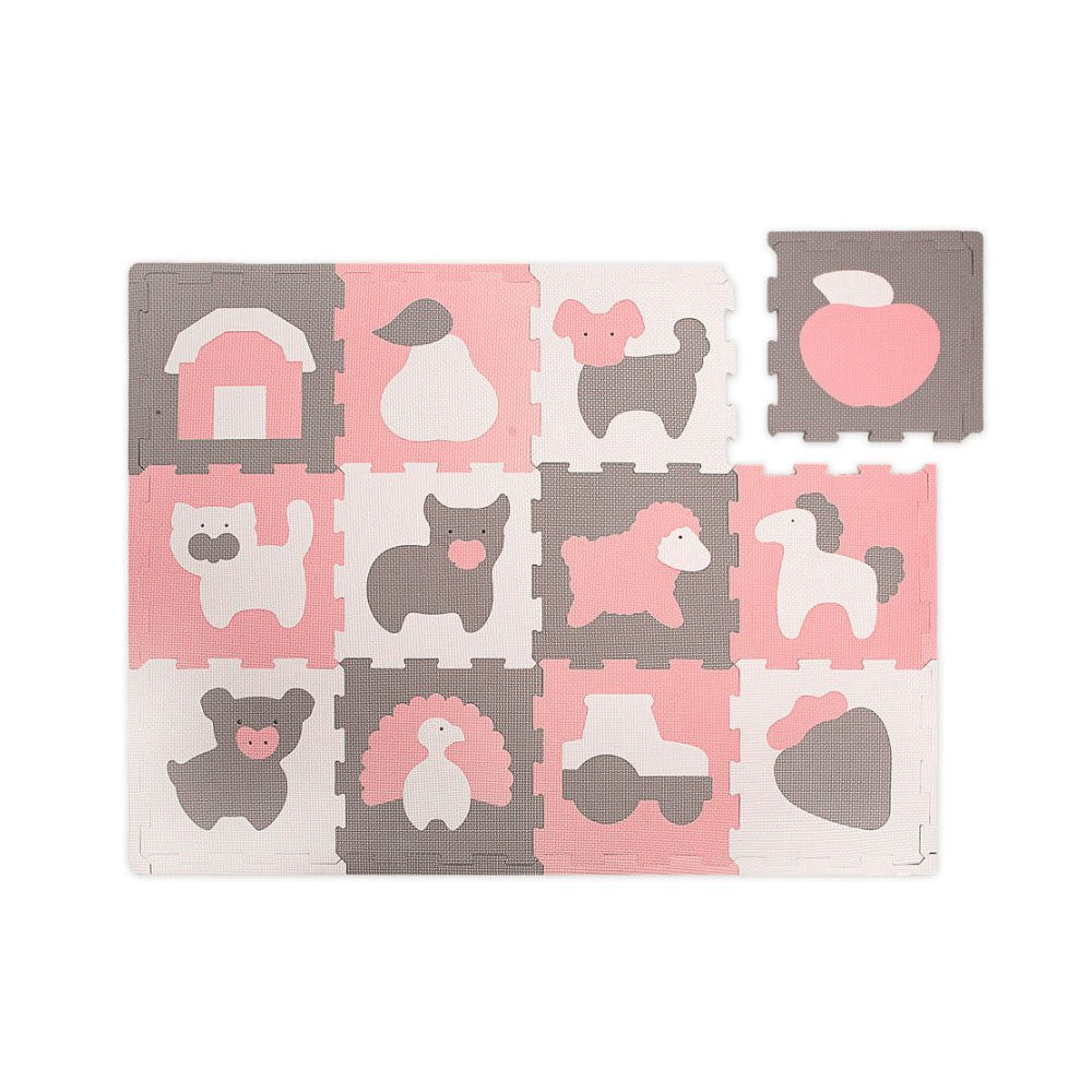 Hakuna Matte Spielmatte Hakuna Matte Puzzlematte Farm, 1,2x0,9m, pastell