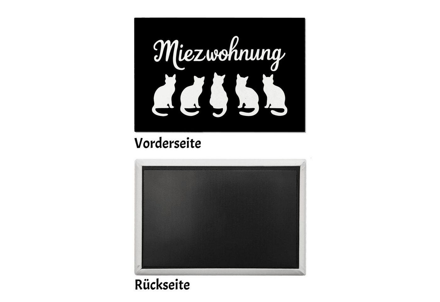 Thumbnail - speecheese Magnet Miezwohnung Katzen Silhouetten Souvenir Magnet für Katzenfans