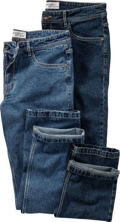 HENSON&HENSON Straight-Jeans (Set, 2er-Pack) komfortable Stretch-Qualität, 5-Pocket-Style