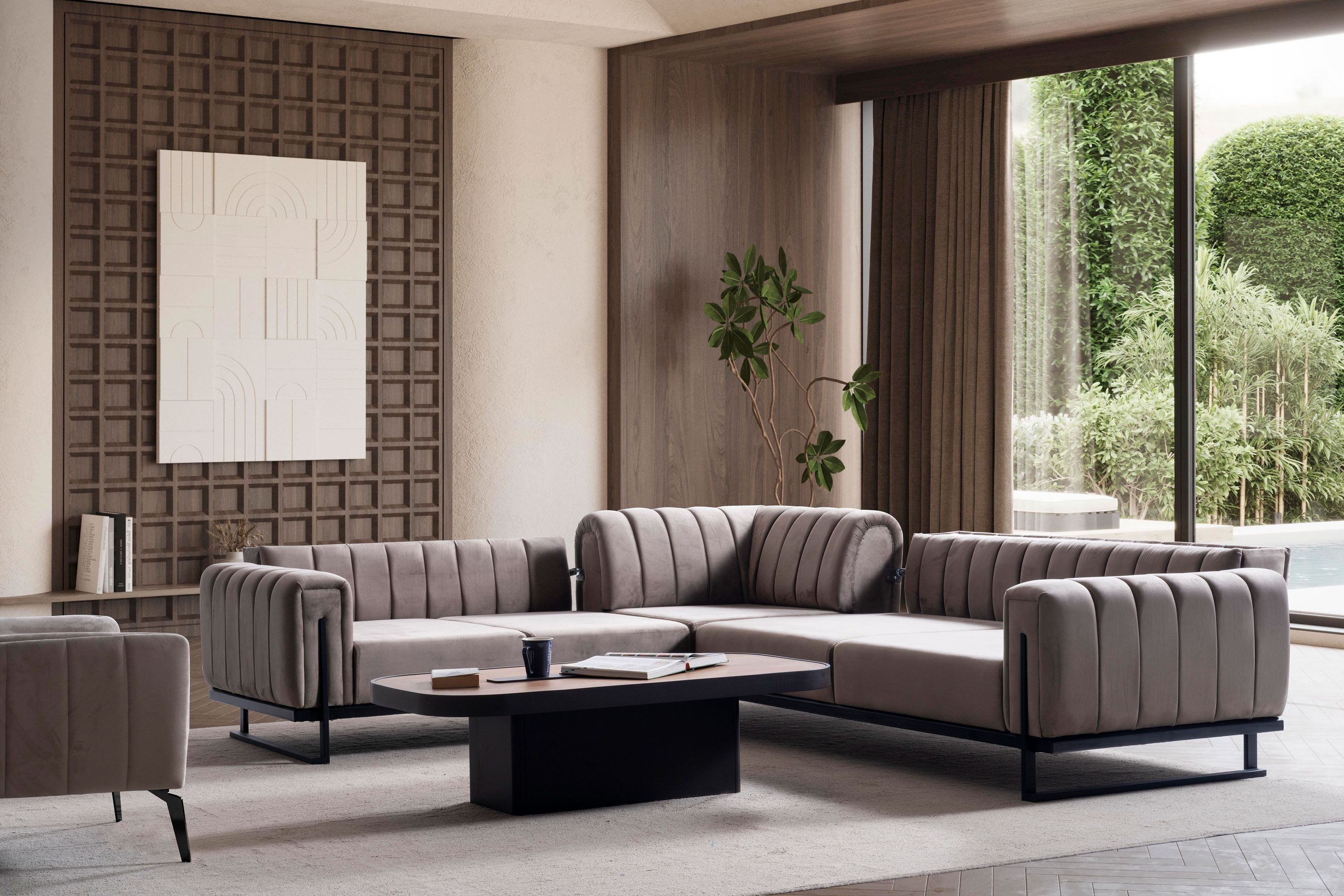 Özberk Sofa Paris Premium, Spar-Set 7 Teile, Ecksofa Garnitur Polsterecke C günstig online kaufen