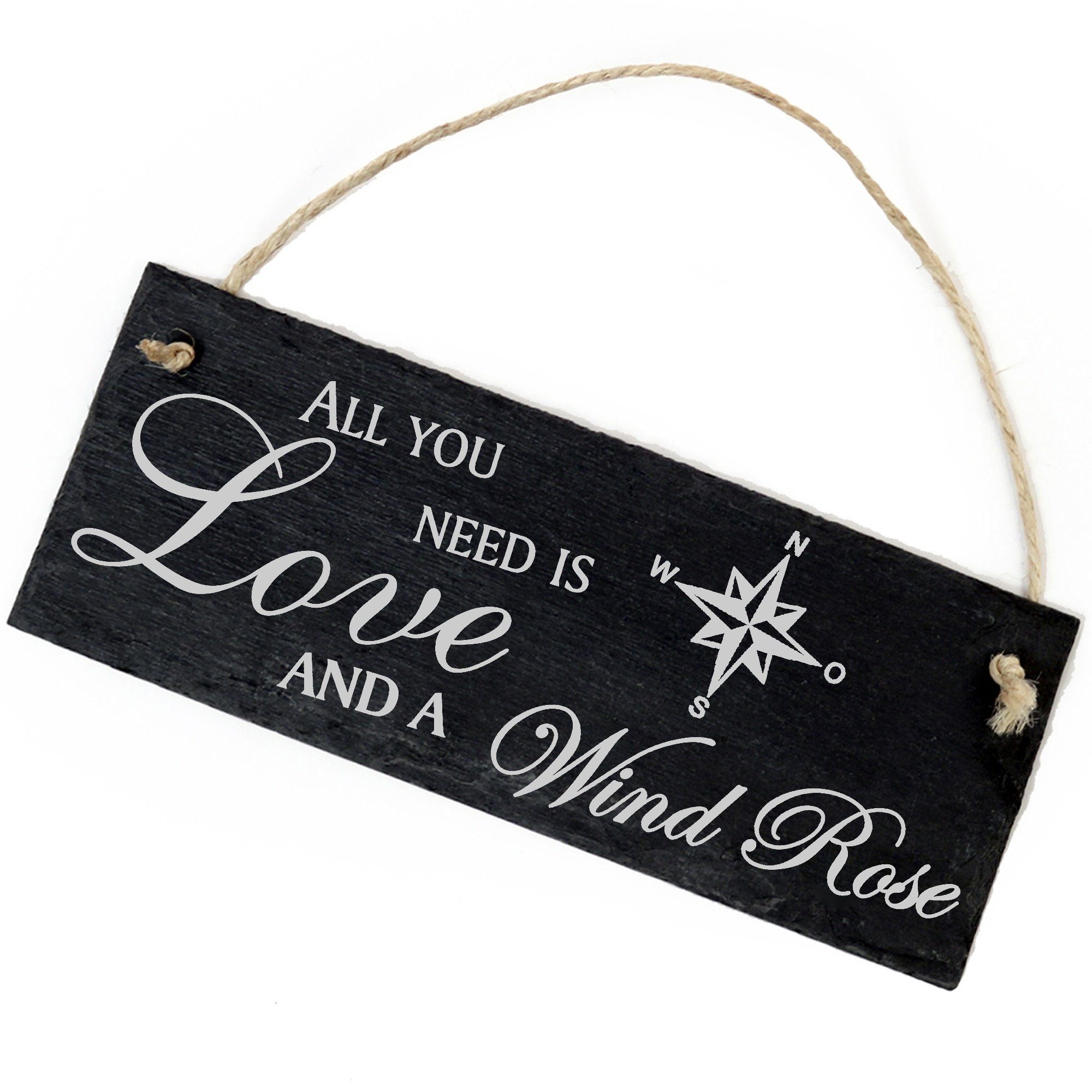 Dekolando Hängedekoration Windrose 22x8cm All you need is Love and a Wind Rose