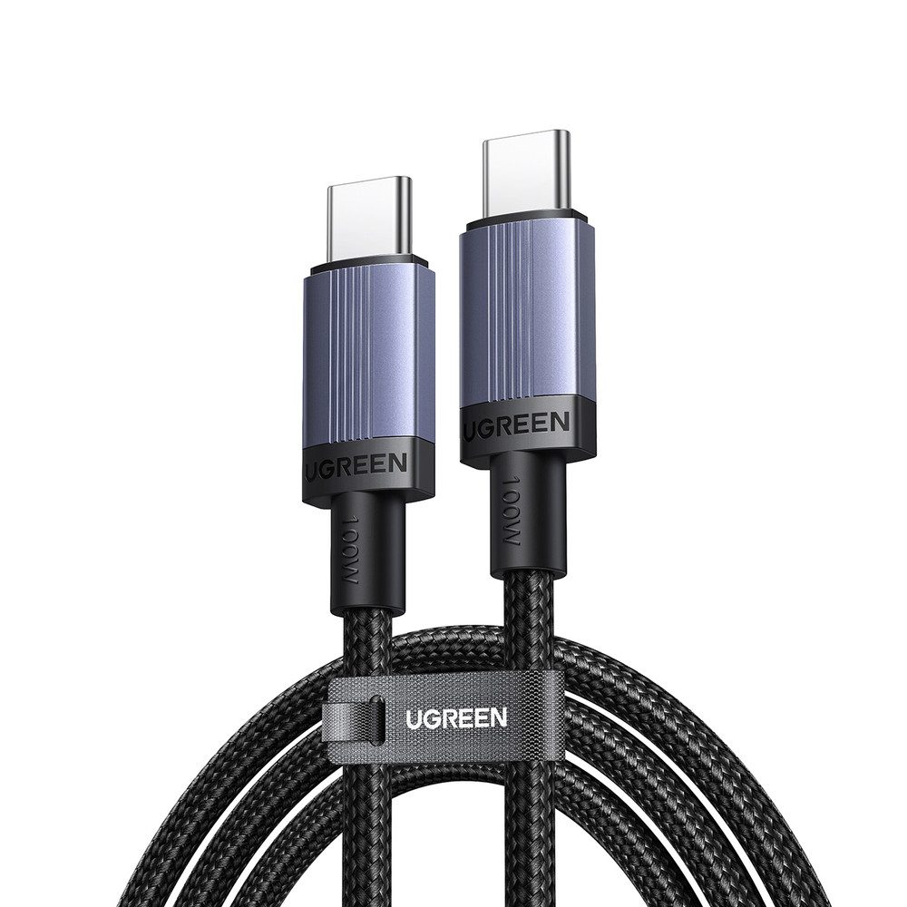 UGREEN Ladekabel Schnellladekabel Datenkabel USB-Kabel, USB-C, USB-C (300.0 cm), 100 W PD 3.0, 5 A, 480 Mbit/s, Geflechtmantel