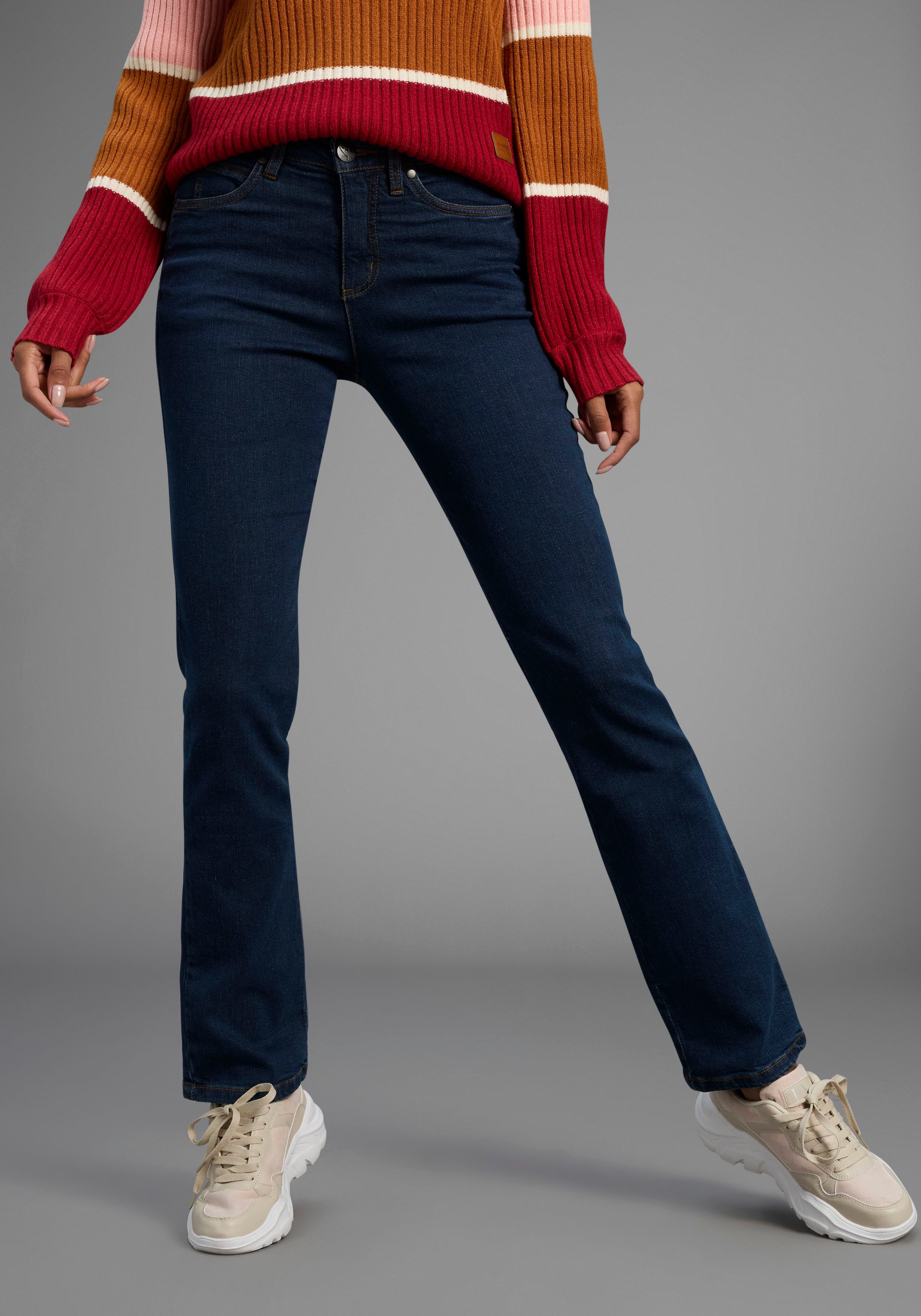 Arizona Gerade Jeans Comfort-Fit High Waist günstig online kaufen
