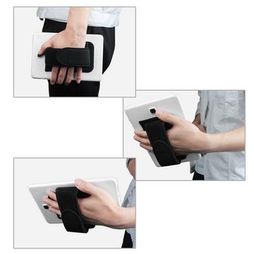 Fintie Handriemen-Halterung für Universal Tablet [Doppelständer] Abnehmbarer Tablet-Ständer, (gepolsterter Klett-Griff mit Klebepatch zur Befestigung von Schlaufe, für iPad/Samsung und alle 7-11" Tablets)