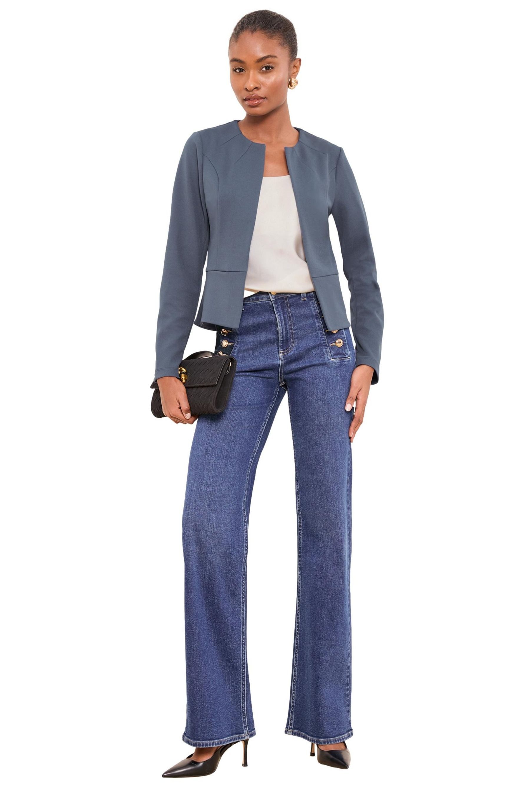 LIPSY Kurzjacke Lipsy verkürzter, kragenloser Blazer, Regular (1-St) günstig online kaufen