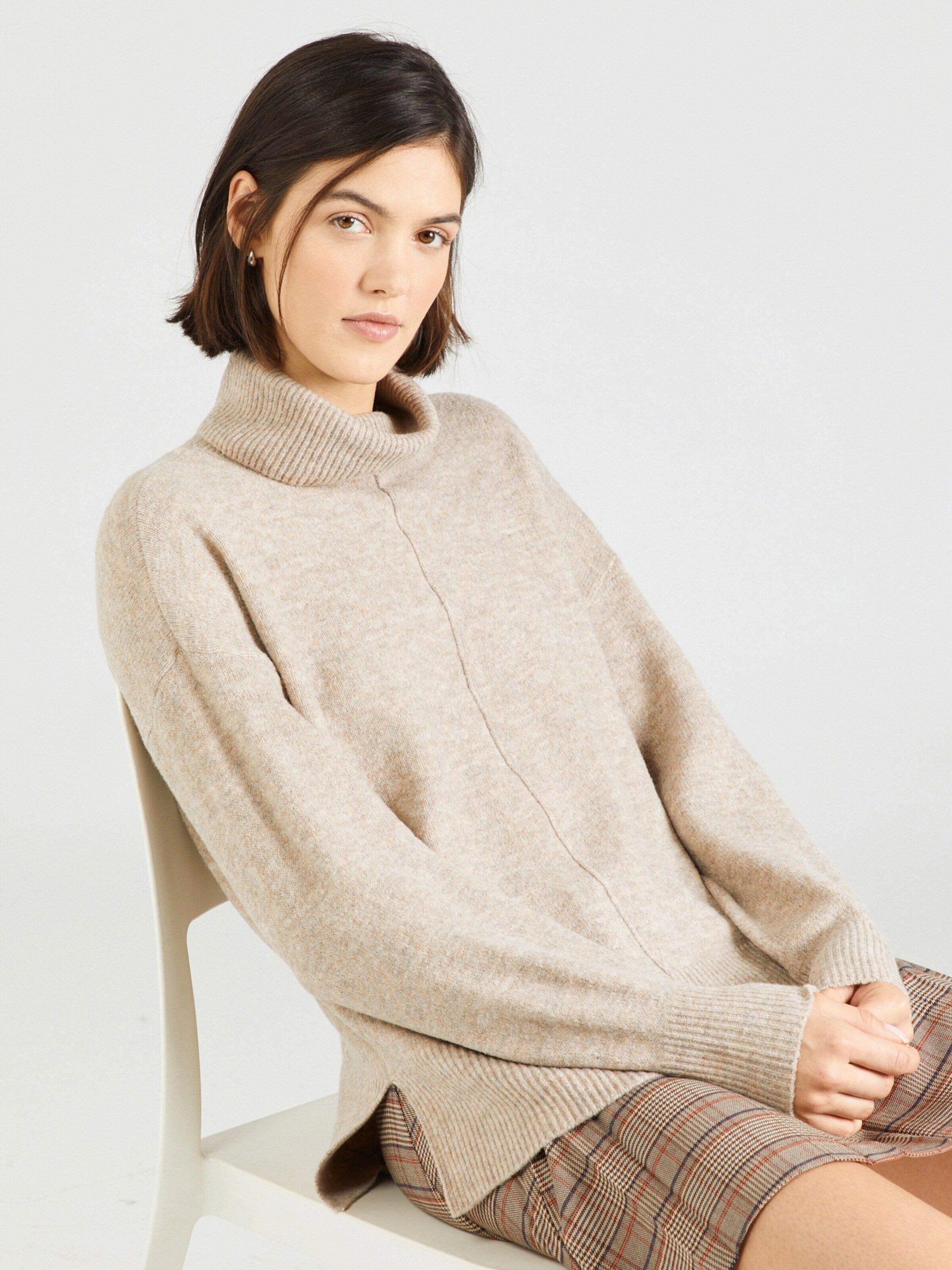 pieces Rollkragenpullover (1-tlg) Plain/ohne Details günstig online kaufen