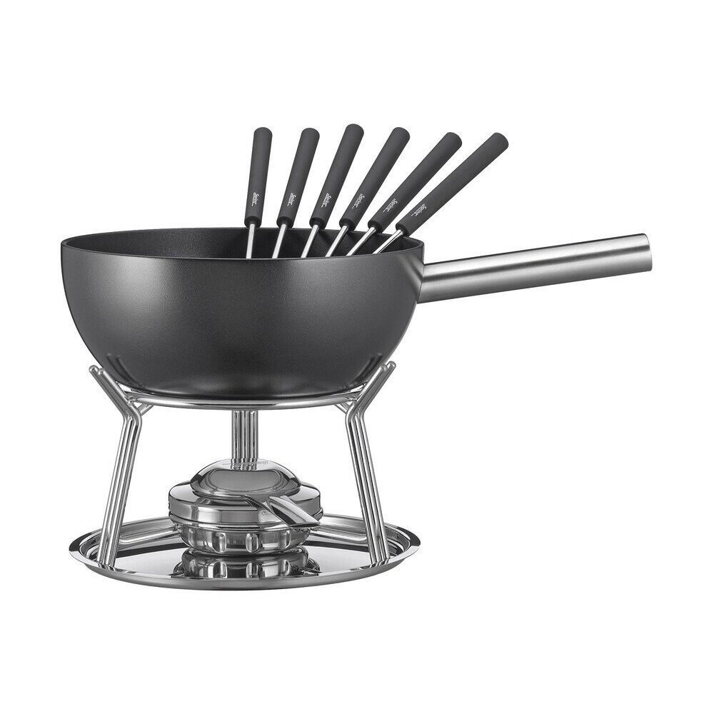 Fondue Fonduegarnitur 23 cm Aluminium Induktion schwarz