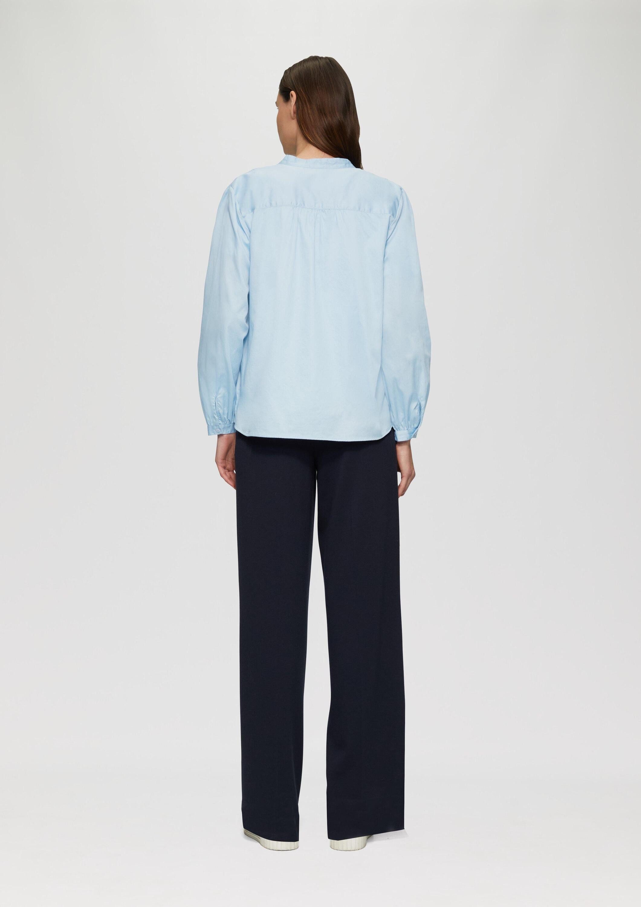 s.Oliver Langarmbluse Bluse Satinbluse mit Raffungen