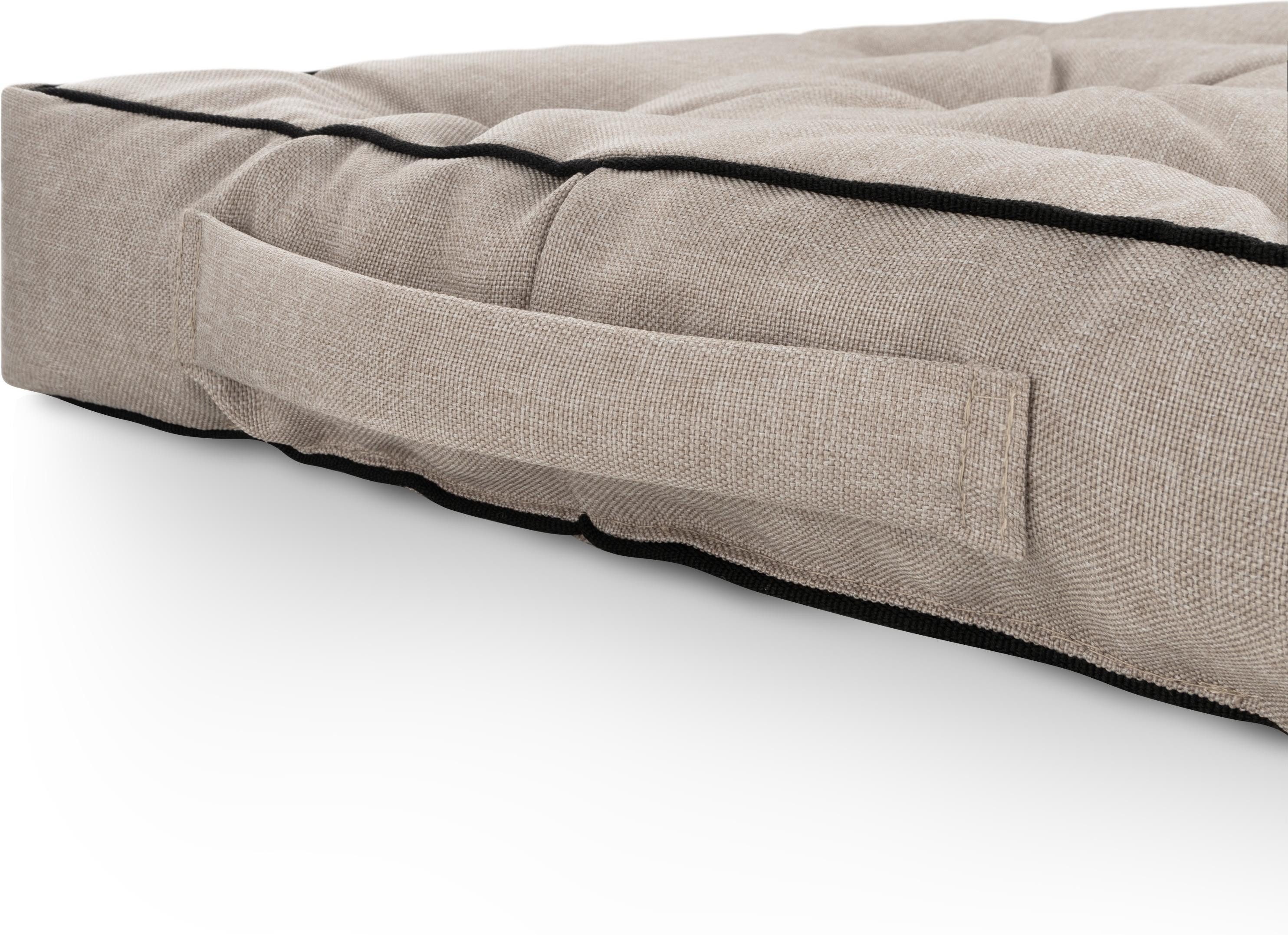 Aspero Sitzauflage 2 Stuhlkissen 45x45 cm Murcia, Gepolsterte Outdoor Auflage mit Steppung – Bild 5 von 5