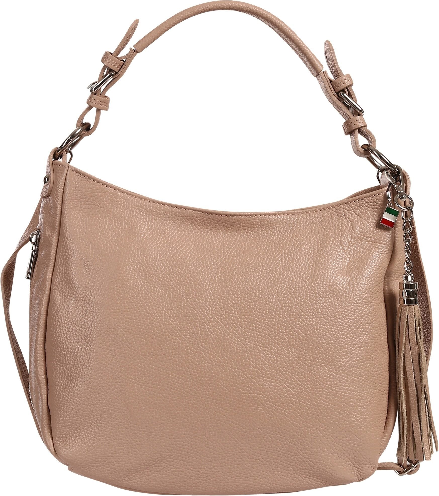 Schultertasche Florence Echtleder Hobo Bag Damen rosa