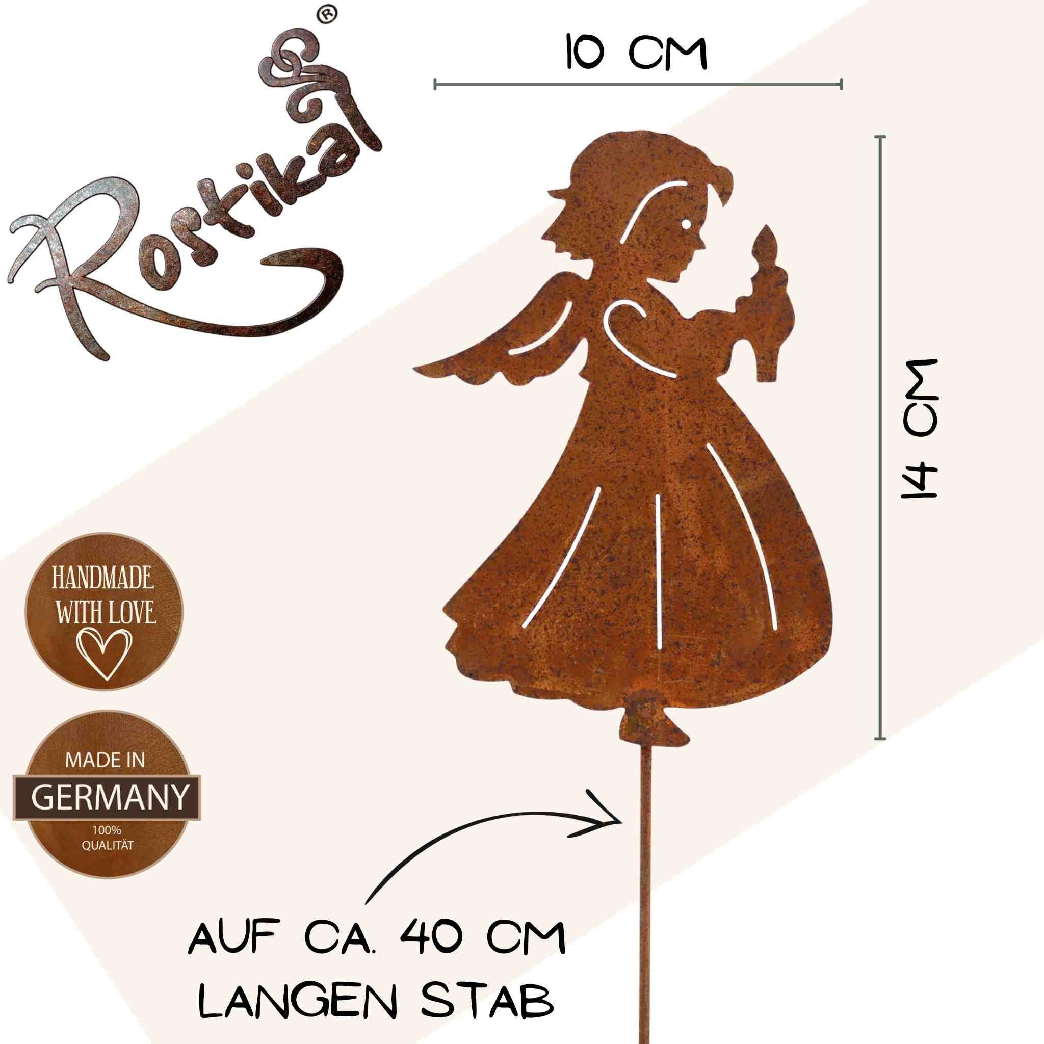 Rostikal Weihnachtsfigur Weihnachtsdeko aussen Weihnachten Engel Figur, Ech günstig online kaufen