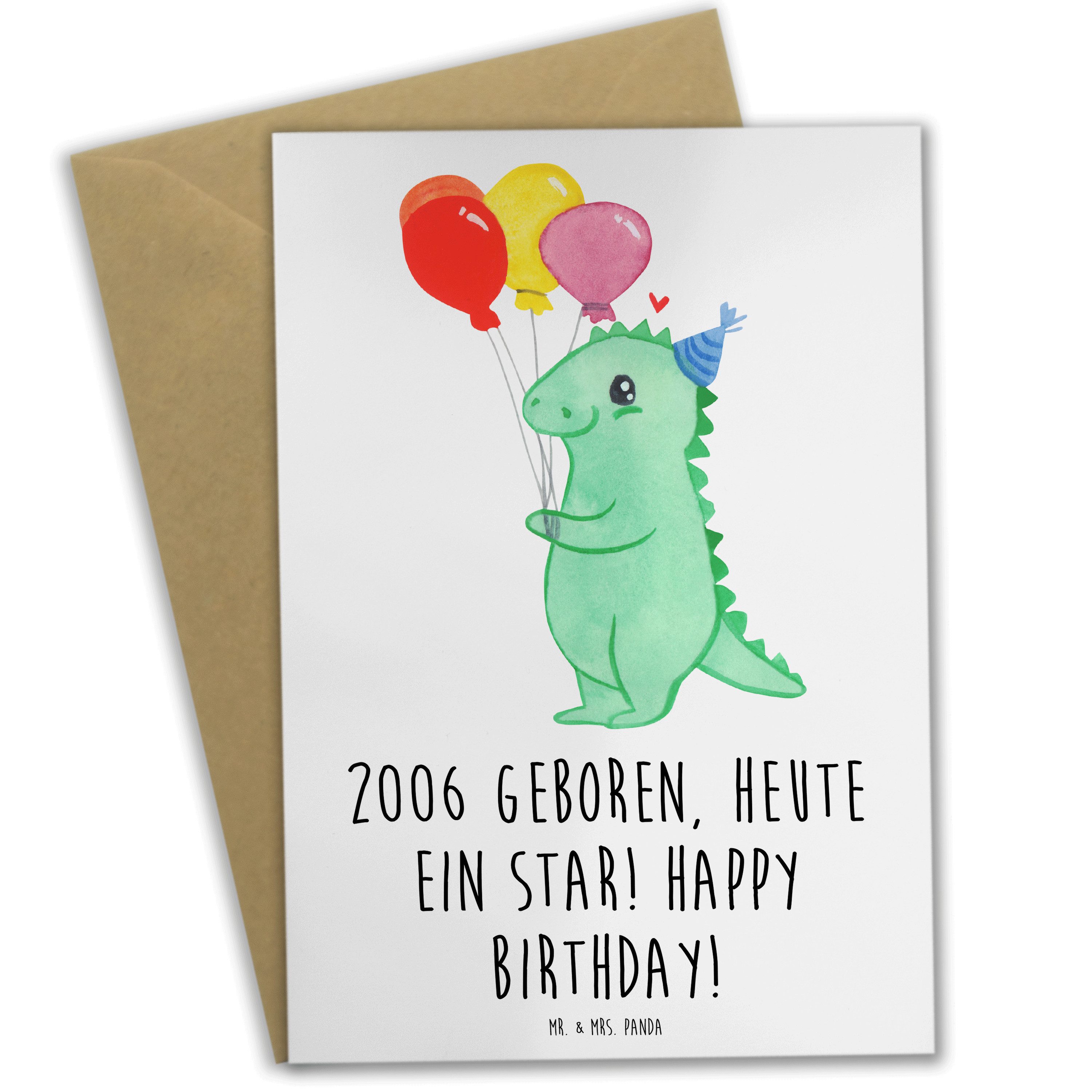 Grußkarte 2006 Geburtstag Star - Weiß - Geschenk, Geburtstagsspruch 2006, Gebur