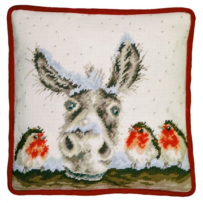 Bothy Threads Kreativset Bothy Threads Gobelin-Stickkissen Set "Weihnachten Esel" (embroidery kit)