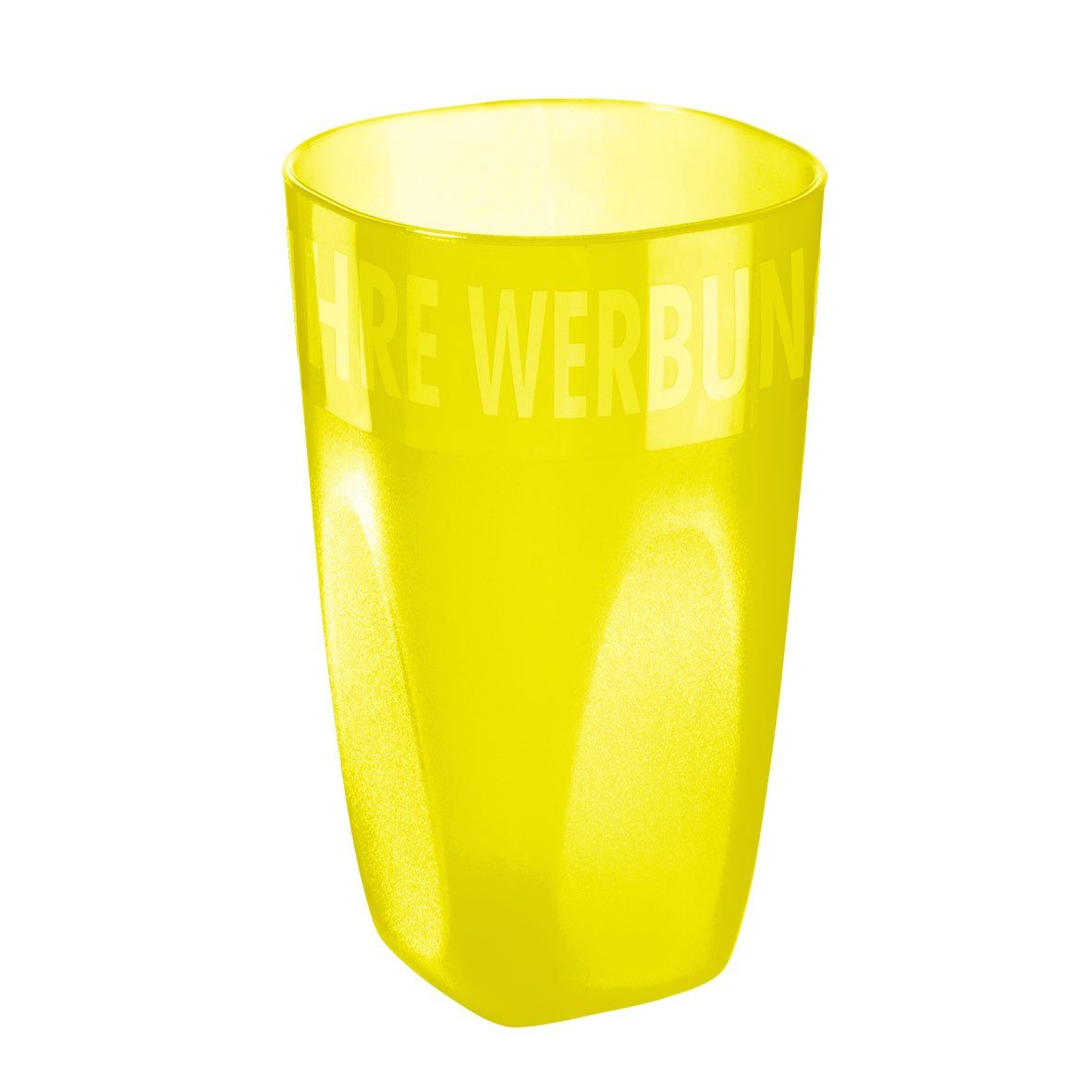 mehrweg.pro Mehrwegbecher Trinkbecher "Maxi Cup" 0,4 l, Kunststoff, (Sparset, 1-tlg., 1) trend-gelb PP