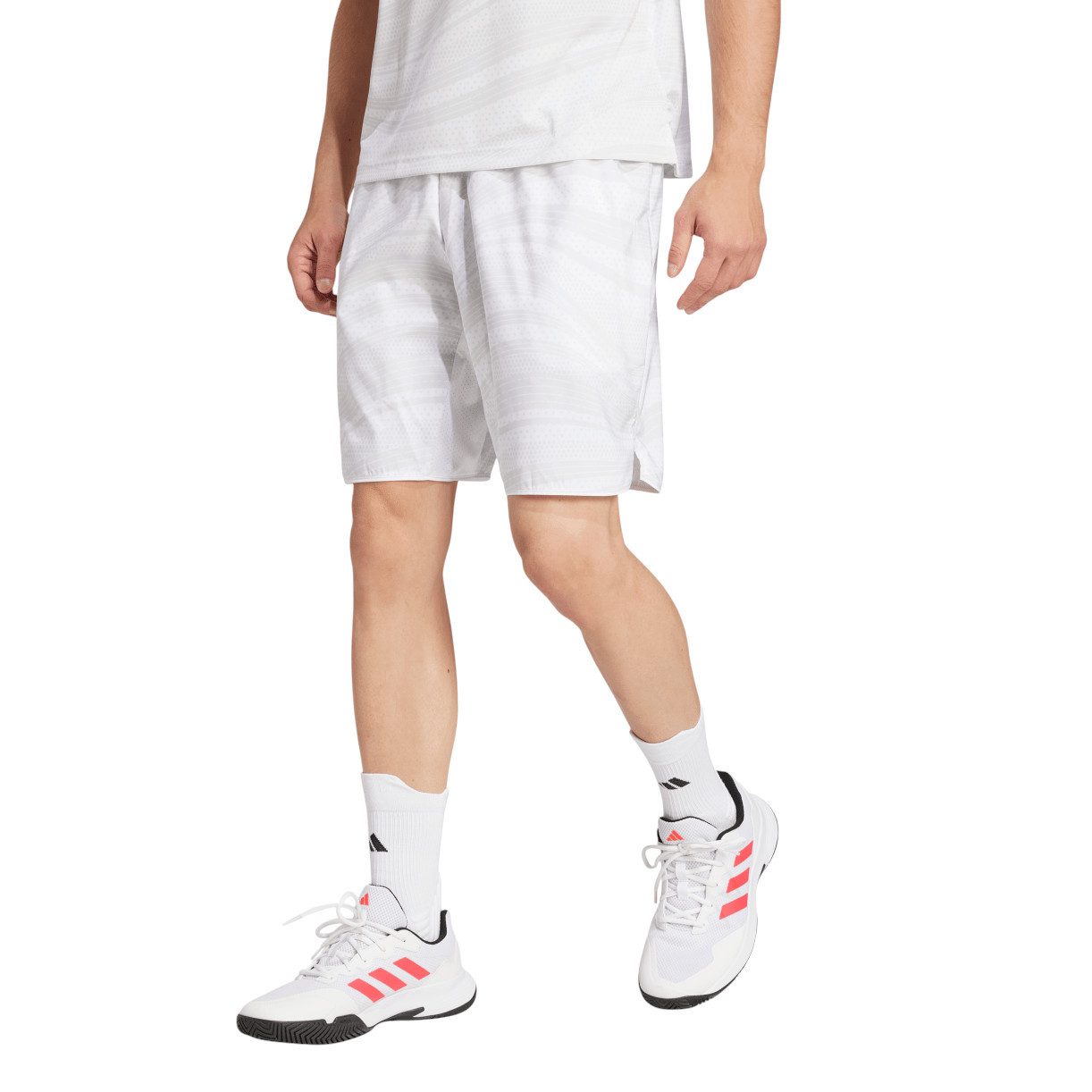 adidas Performance Shorts Tennishose Club Climacool Graphic 7in kurz weiss/grau Herren