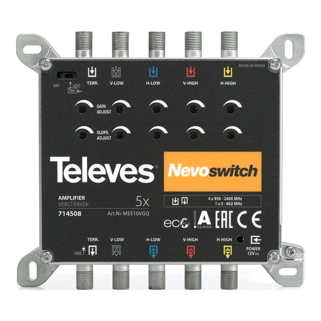 Televes Televes Verstärker 5-fach 5-15dB f.MSNEVO o.NT MS510VGQ SAT-Antenne