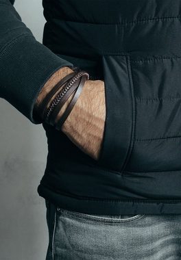 Akitsune Armband Pathfinder Kunstleder Armband - Schwarz Braun 21cm