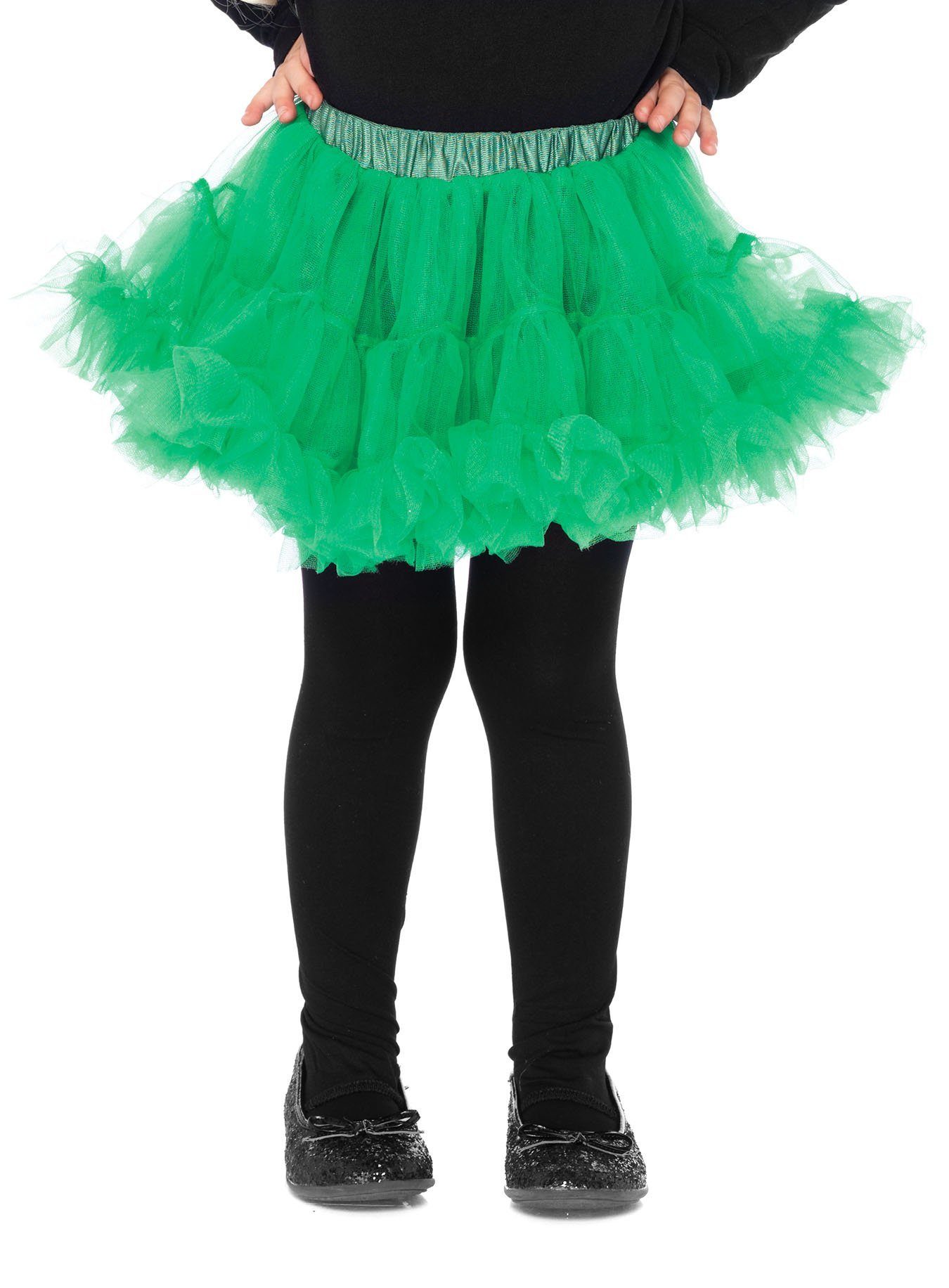 Leg Avenue Kostüm Petticoat für Kinder kurz grün, Farbenfrohes Kostümteil für zahlreiche Kostümkombinationen