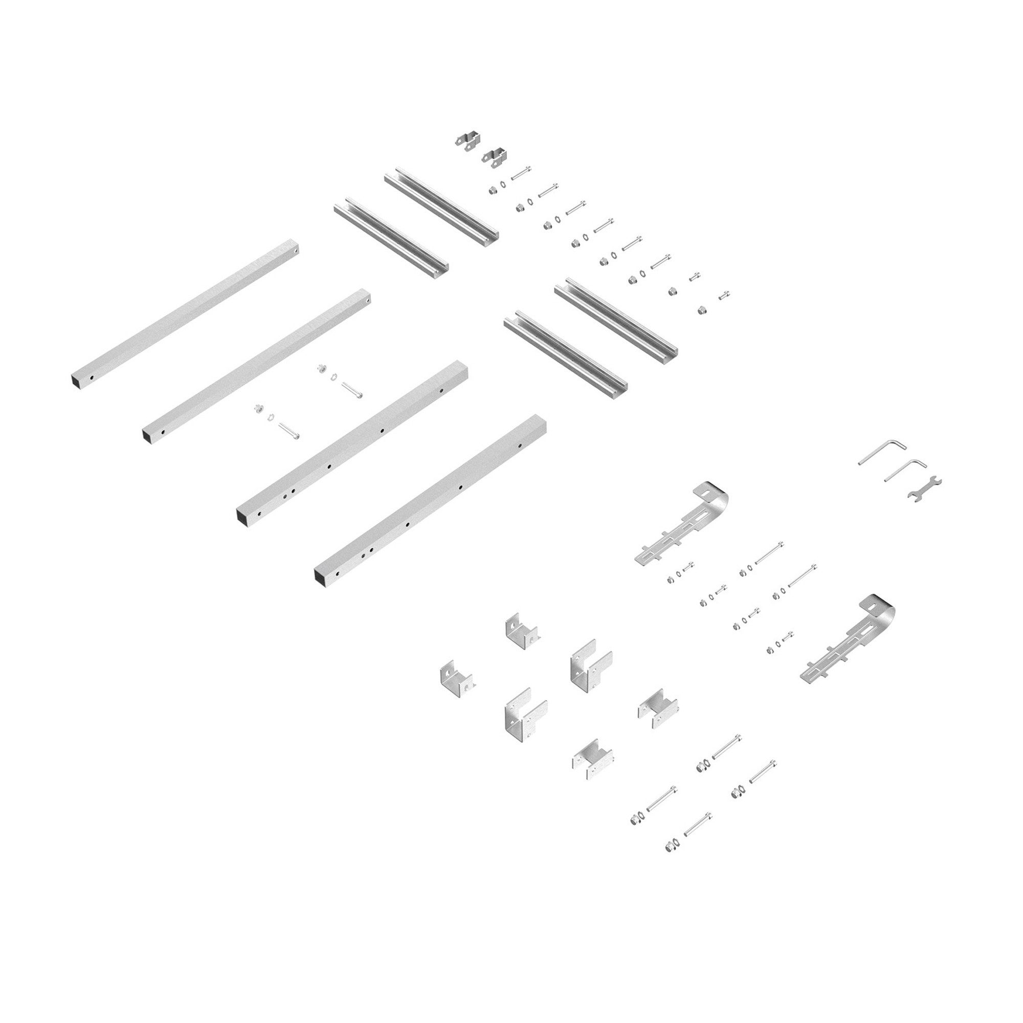 Yardforce Solarmodul-Halterung AX SPSU1, (bis 0 Zoll, für die senkrechte und waagerechte Montage)
