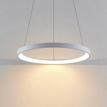 Arcchio LED-Hängeleuchte Vivy, dimmbar, LED-Leuchtmittel fest verbaut, warmweiß, Modern, Metall, Acryl, weiß, 1 flammig, inkl. Leuchtmittel