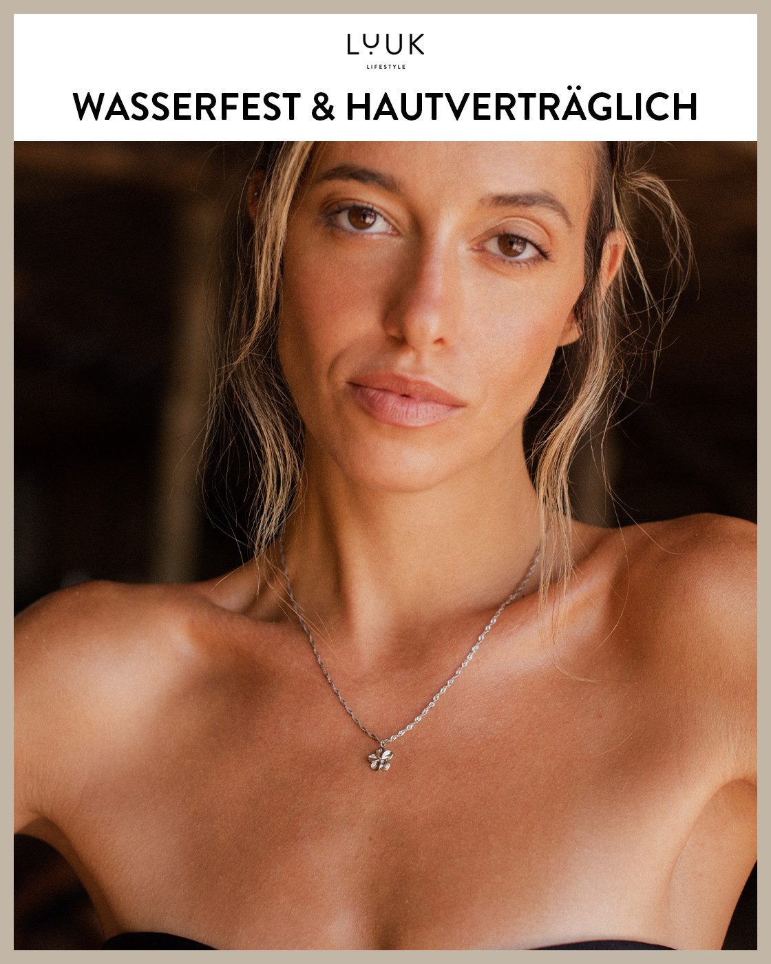 LUUK LIFESTYLE Kette mit Anhänger Blumen, günstig online kaufen