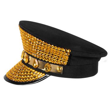 Boland Kostüm Goldklunker Offiziersmütze, Mit dieser Mütze bist Du der strahlende Kapitän auf jedem Partyboot!
