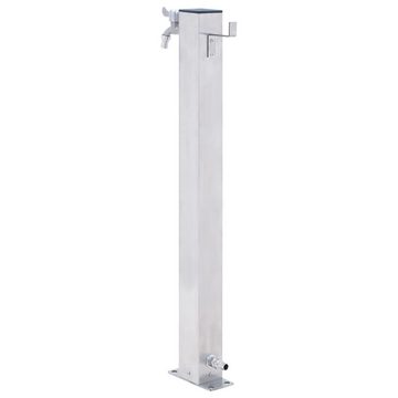 vidaXL Bewässerungssystem Wassersäule für den Garten 100 cm Edelstahl Quadratisch, (1-tlg)