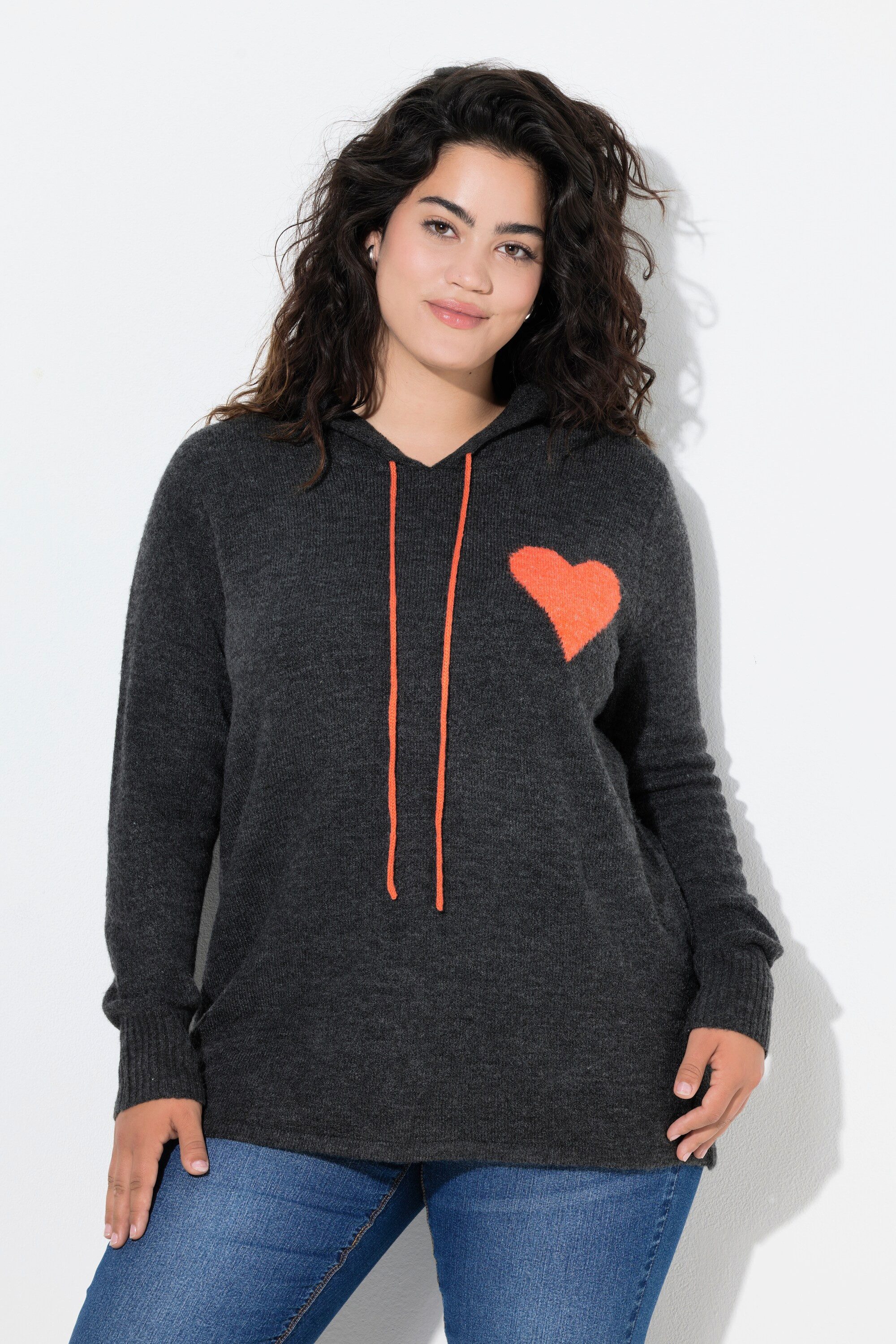 Angel of Style Strickpullover Kapuzen-Pullover Straight Fit kleines Herz günstig online kaufen