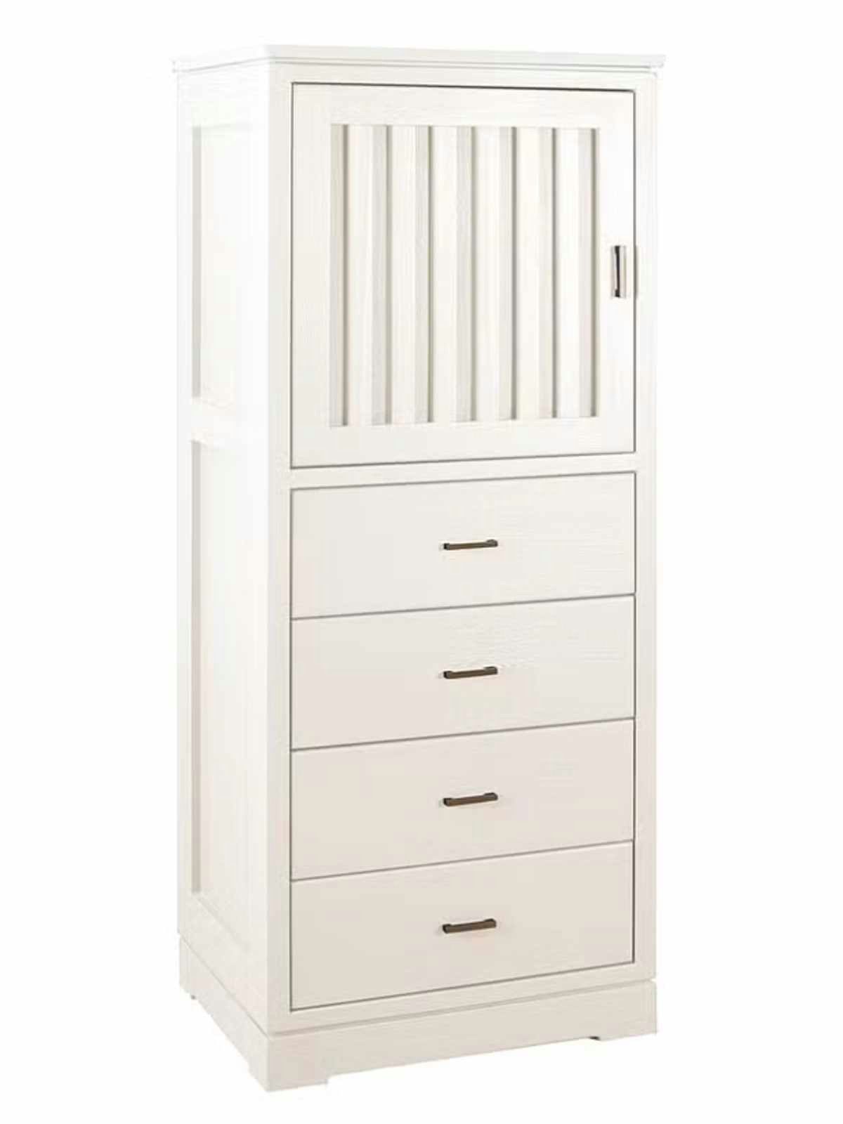 Casamia Highboard Highboard Casaverde 1-türig 4 Schubladen Pinie Massivholz
