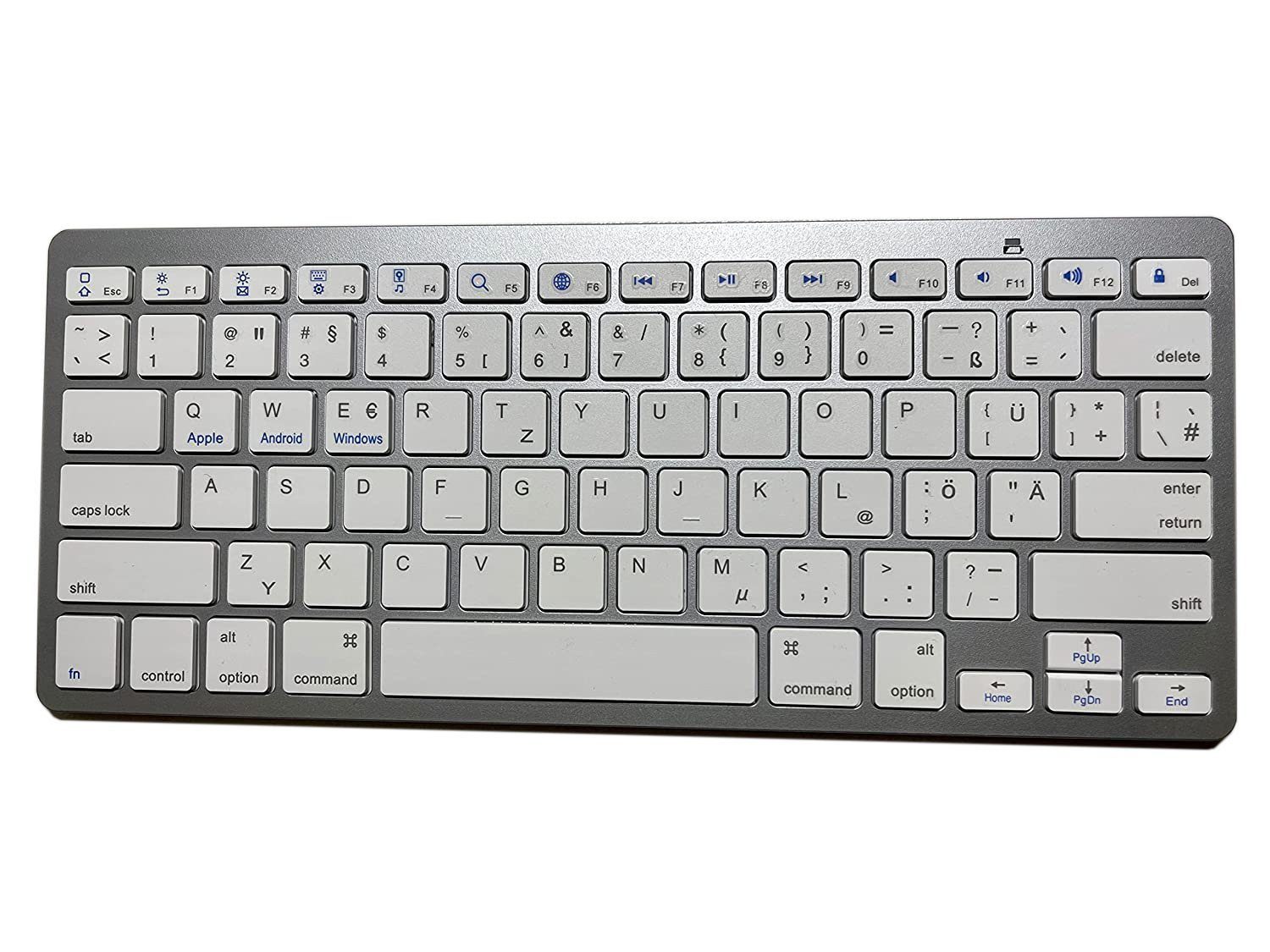Maity Kabellose Bluetooth-Tastatur – Deutsches QWERTZ-Layout Wireless-Tastatur (mini und kompatibel mit Windows, macos, android ios)