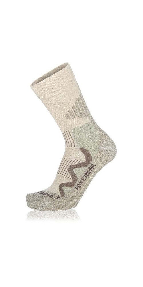 Lowa Wandersocken Crew 4-Season Pro (Merinowolle, hoher Tragekomfort) desert beige